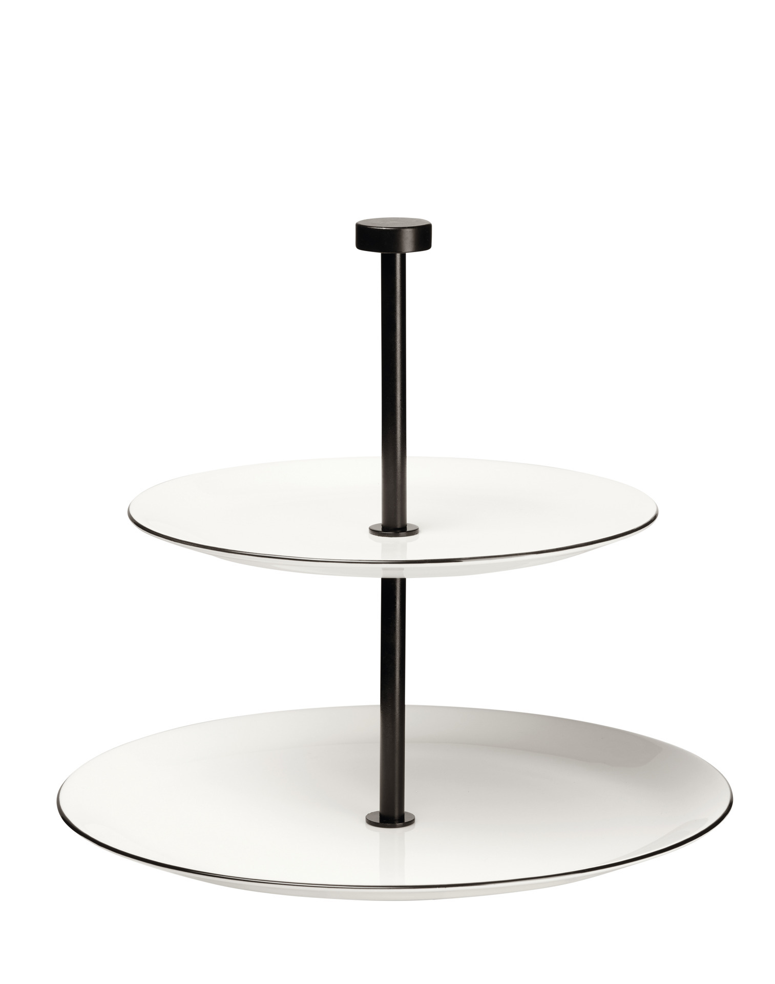 ASA ligne noire Etagere 2-stufig, ligne noire weiß glänzend