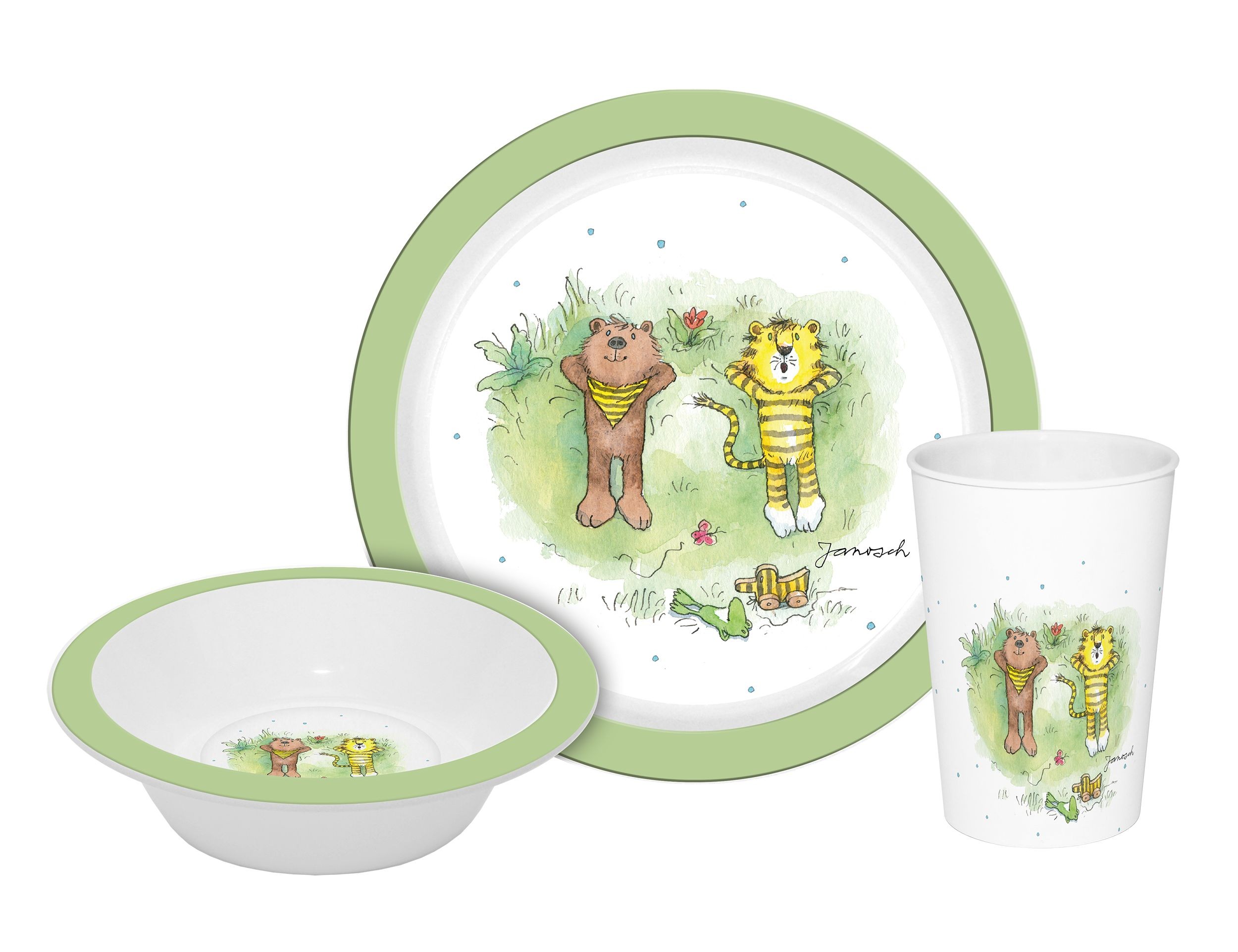 GEDA Kindergeschirr "Janosch Kids" 3-teilig 250 ml bunt