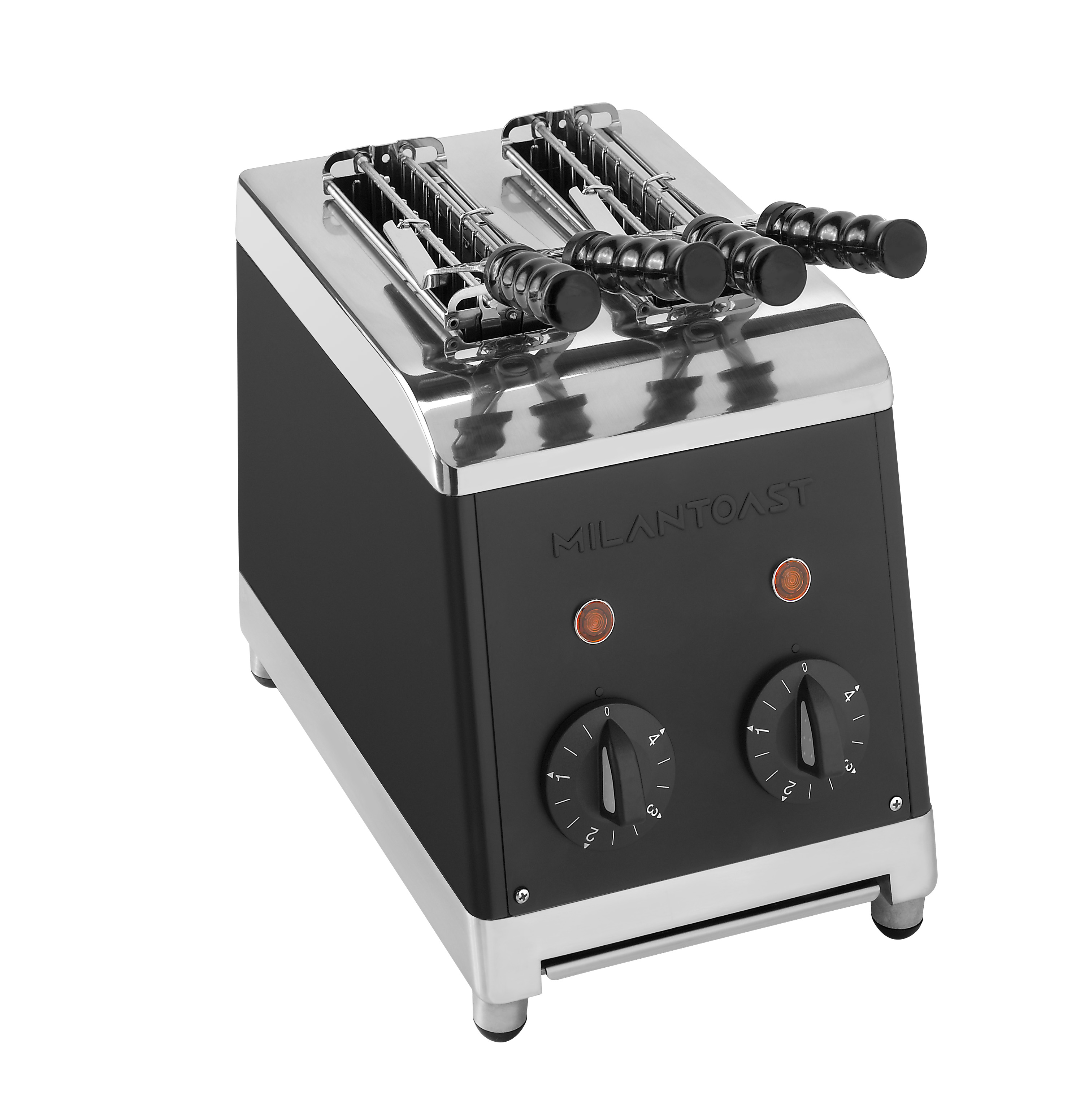 Milantoast klassischer Sandwichtoaster mit Zangen schwarz