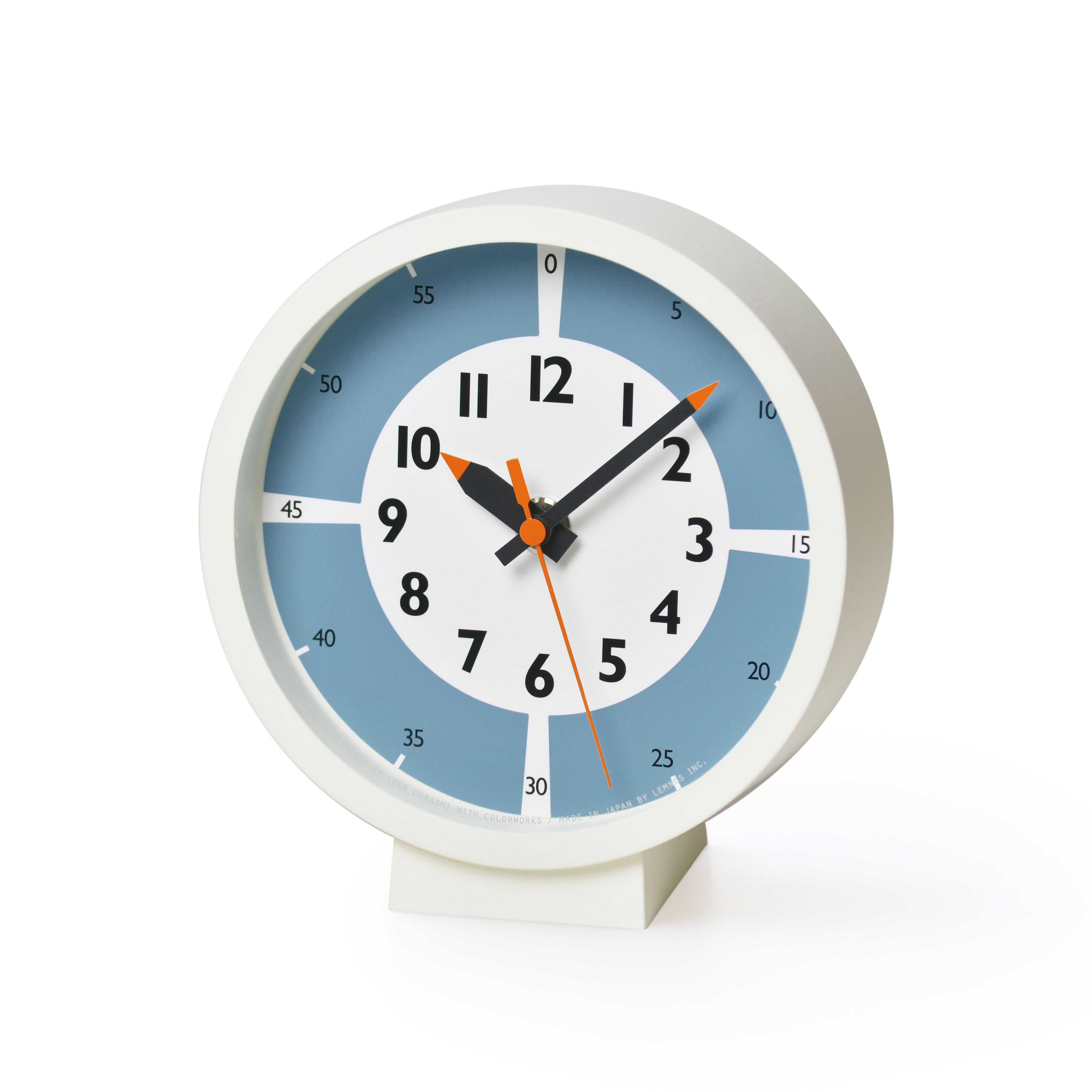 Lemnos Tischuhr funpun clock with color! for table! Light Blue