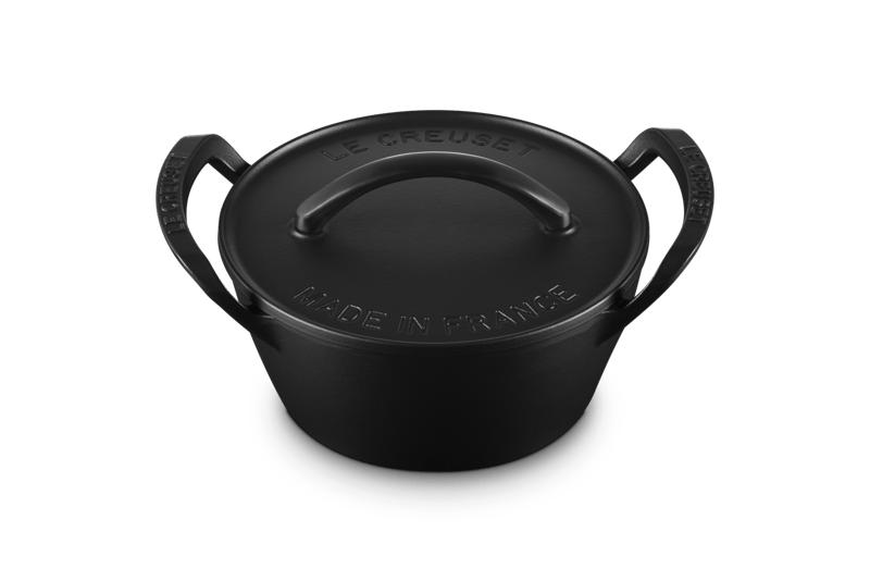 Le Creuset BBQ Outdoor Bräter rund mit Deckel25 cm Schwarz Ma