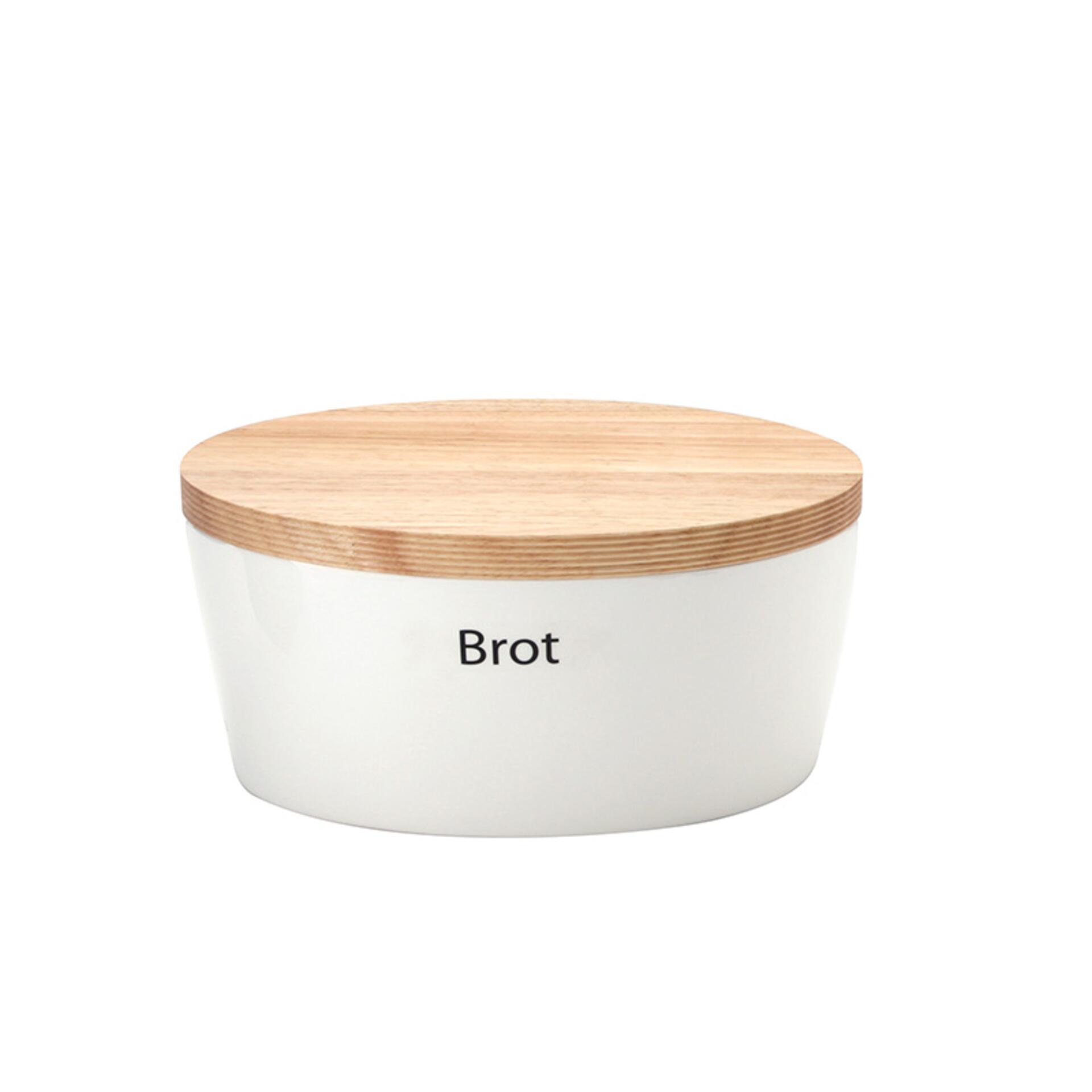 Continenta Brottopf oval mit Holzdeckel 27 x 20 x 13,5 cm Continenta Brottopf oval mit Holzdeckel 27 x 20 x 13,5 cm