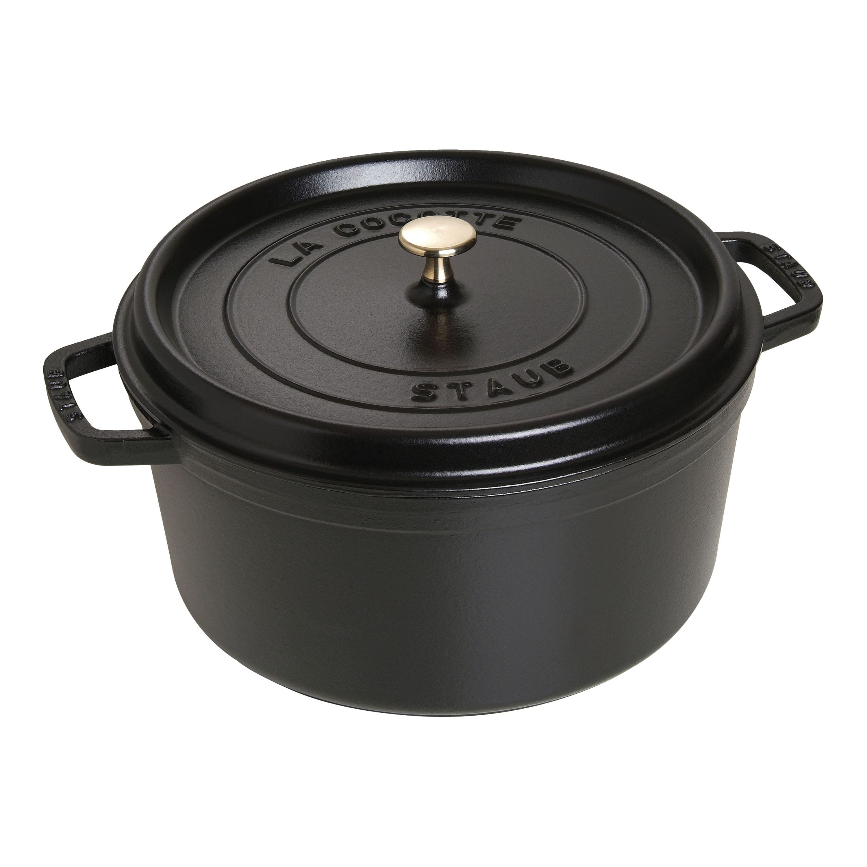 Staub La Cocotte Cocotte 30 cm, rund, Schwarz, Gusseisen