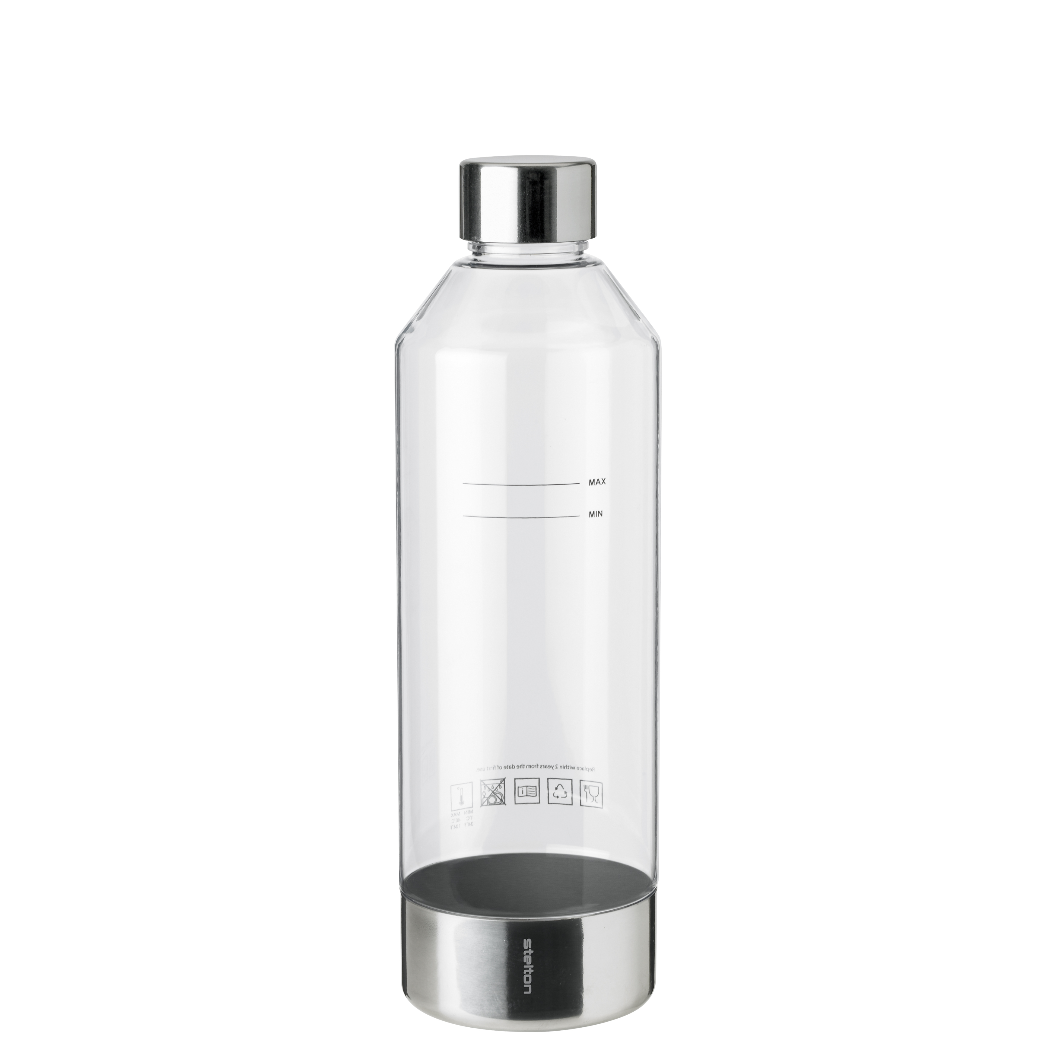 Stelton Brus Wassersprudler Flasche steel