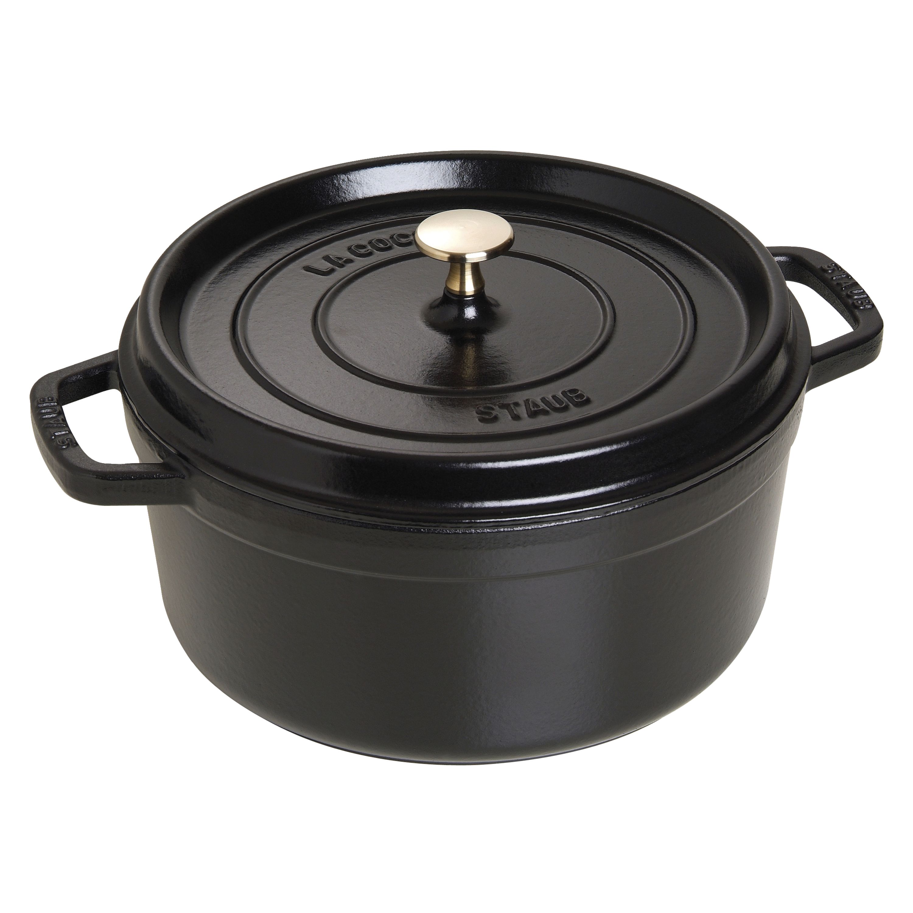 Staub La Cocotte Cocotte 26 cm, rund, Schwarz, Gusseisen