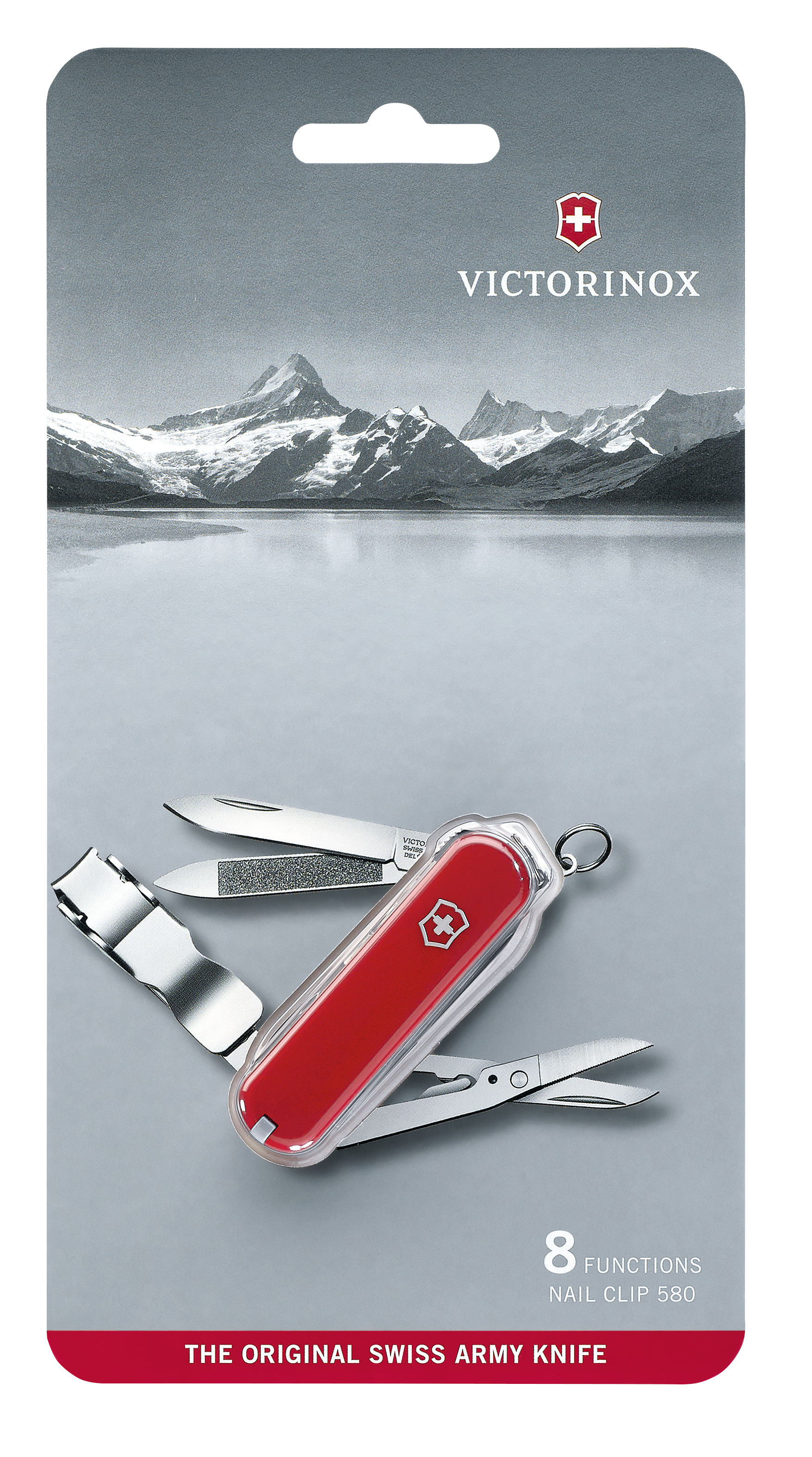 Victorinox Nail Clip 580, 65 mm, rot