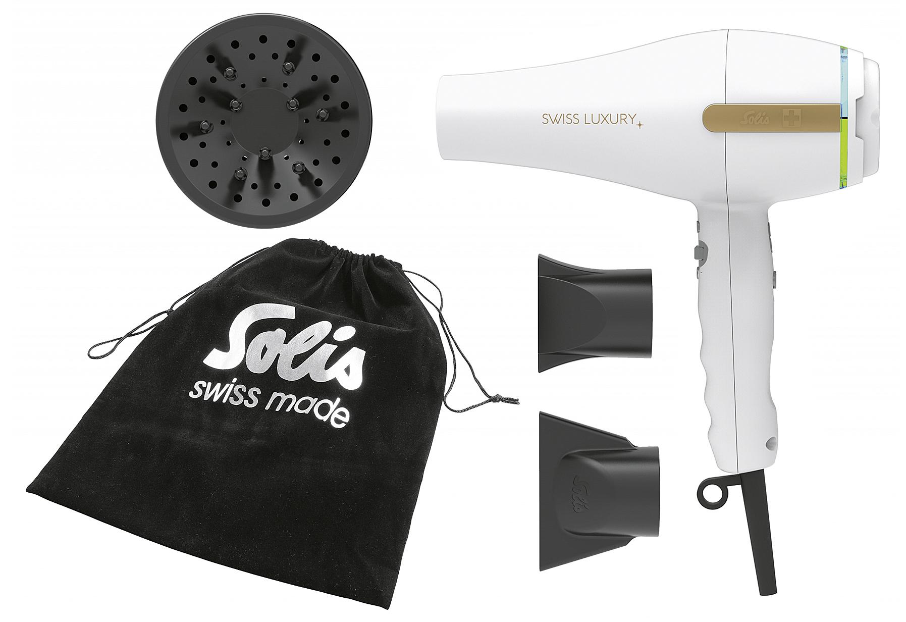 Solis Swiss Luxury Weiß (Typ 3800) professioneller Haartrockner 2.100 Watt