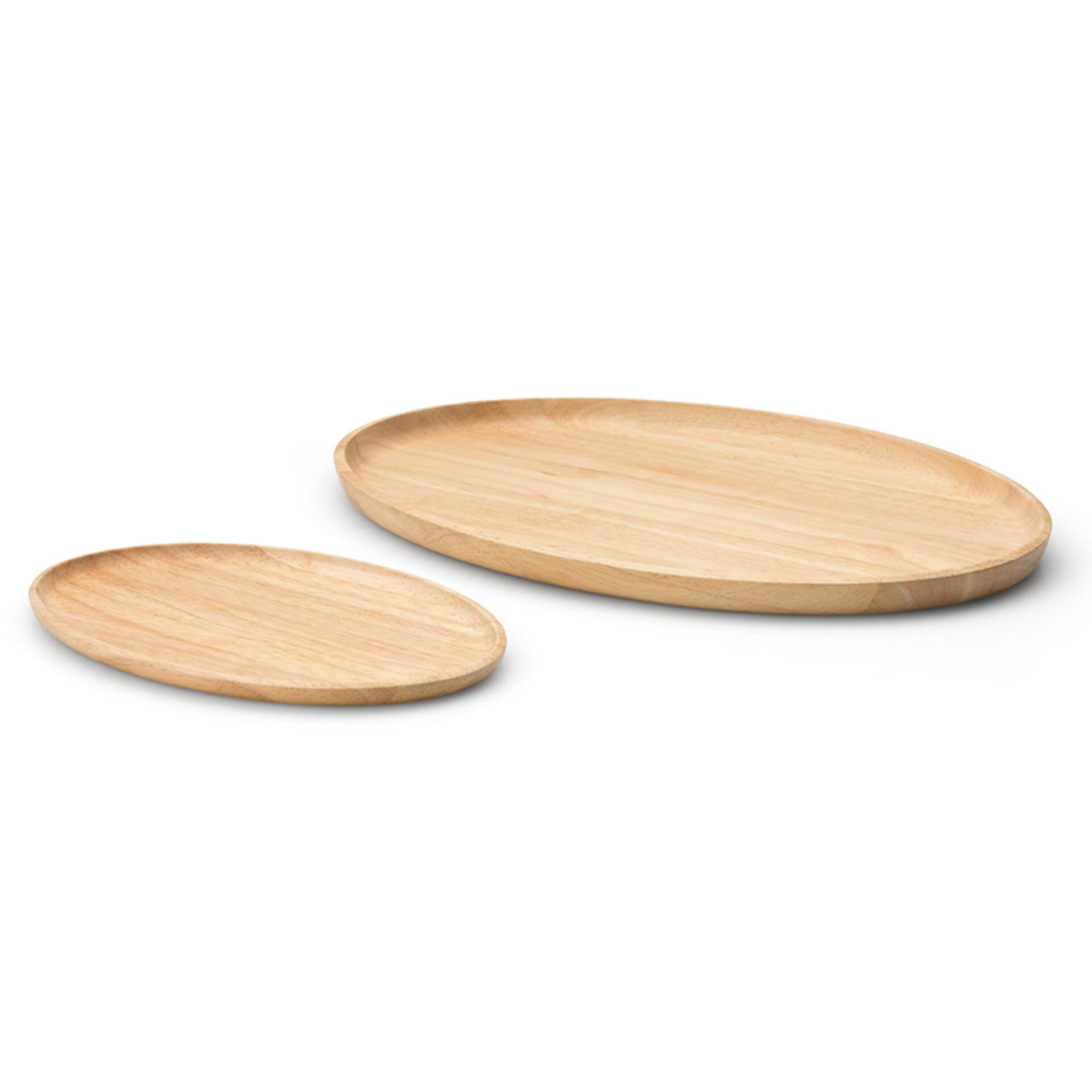 Continenta Tablett oval Holz 36,5 x 25 x 2 cm