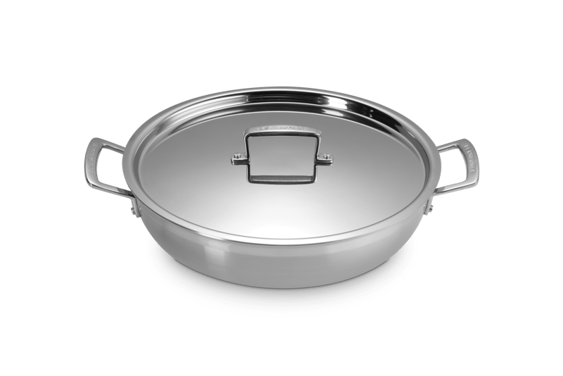 Le Creuset 3-ply Profipfanne mit Deckel 30 cm
