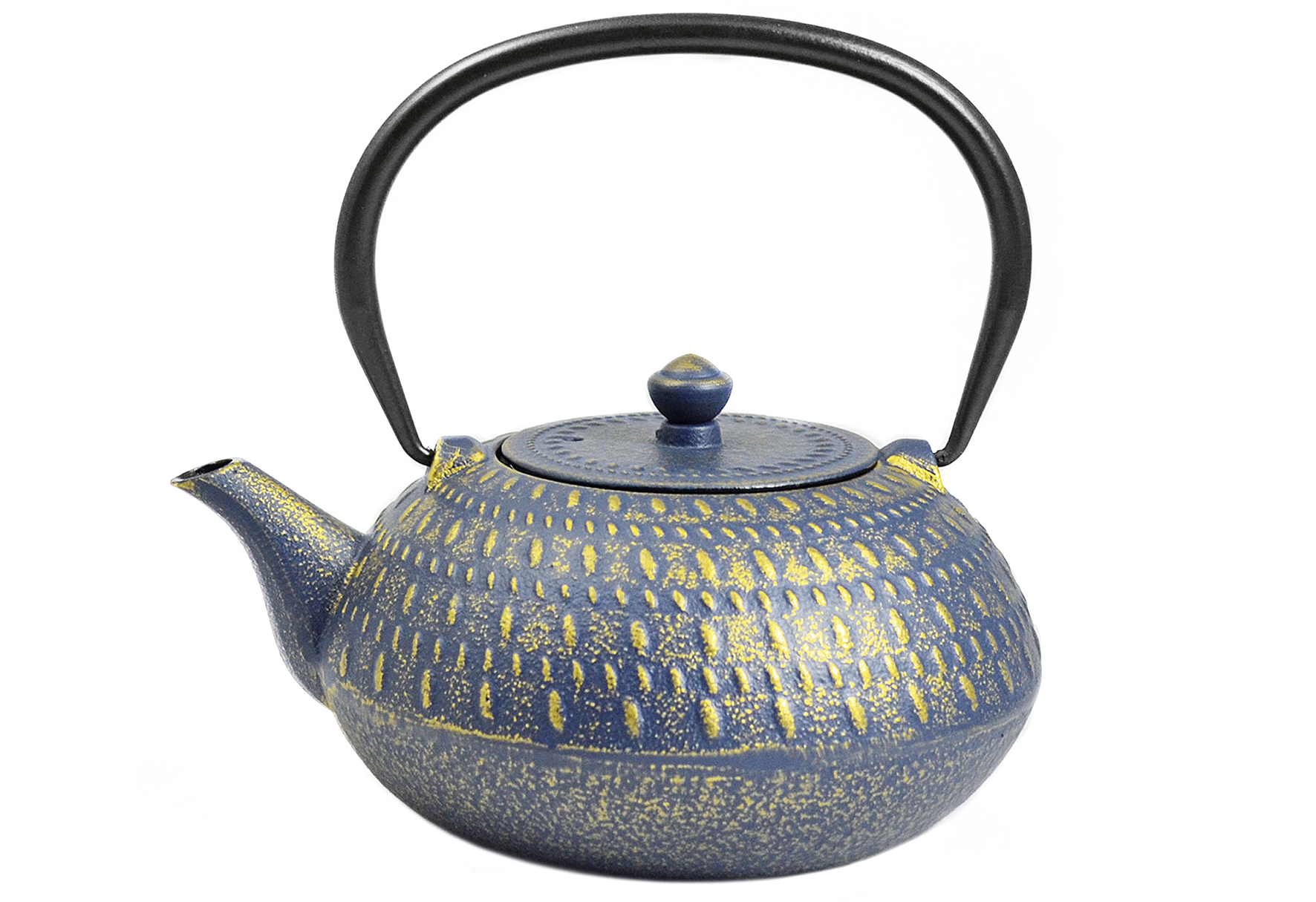 JA-UNENDLICH Teekanne Stripe 1,0l blau/gold