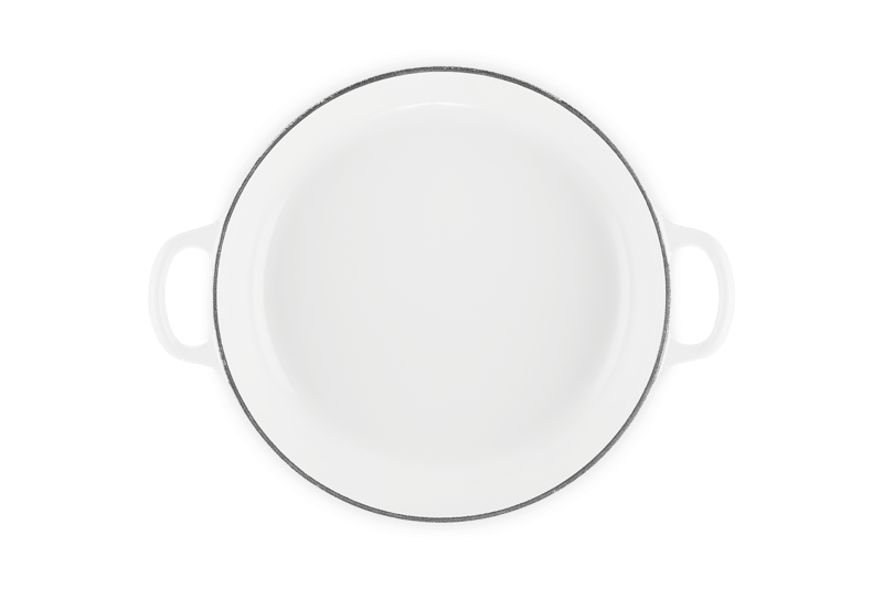 Le Creuset Gourmet-Profitopft Blume 26 cm White mit goldfarbe