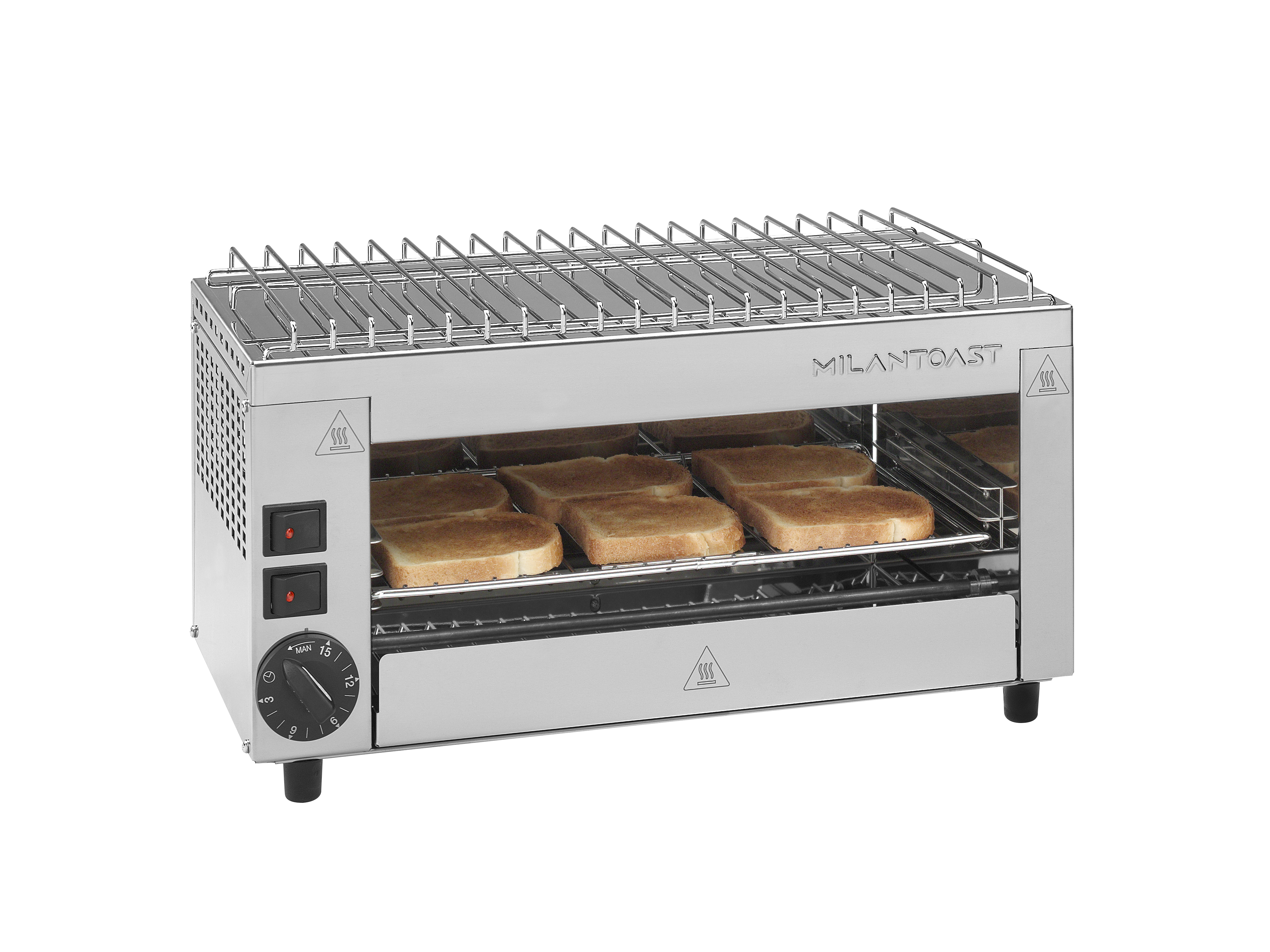 Milantoast Infrarotgrill 3 Zangen Edelstahl