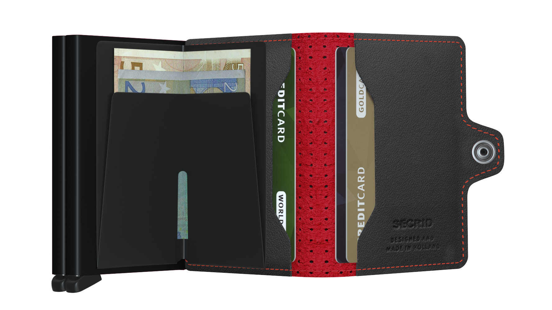 Secrid Twinwallet Perforated Black-Red