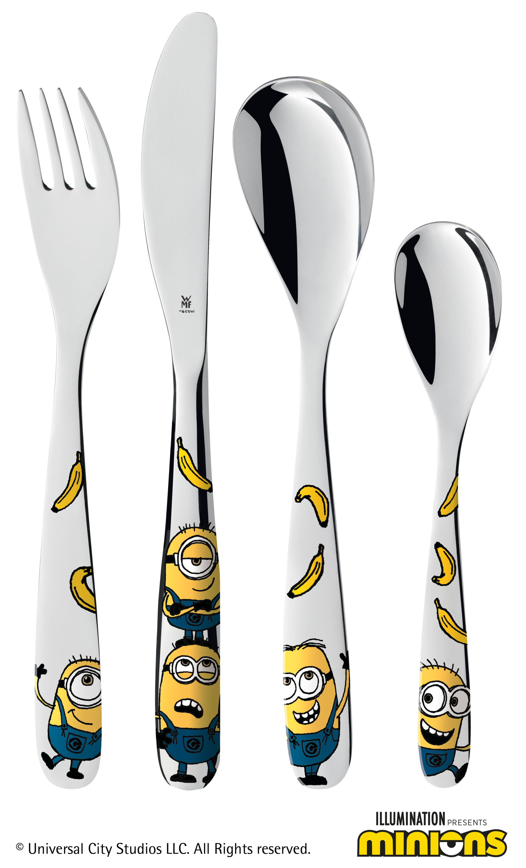 WMF Kinderbesteck-Set Minions®, 4-teilig