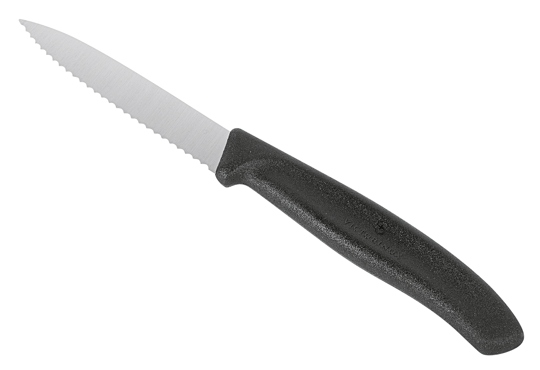 VICTORINOX Gemüsemesser mittelspitz Wellenschliff SwissClassic 10cm schwarz