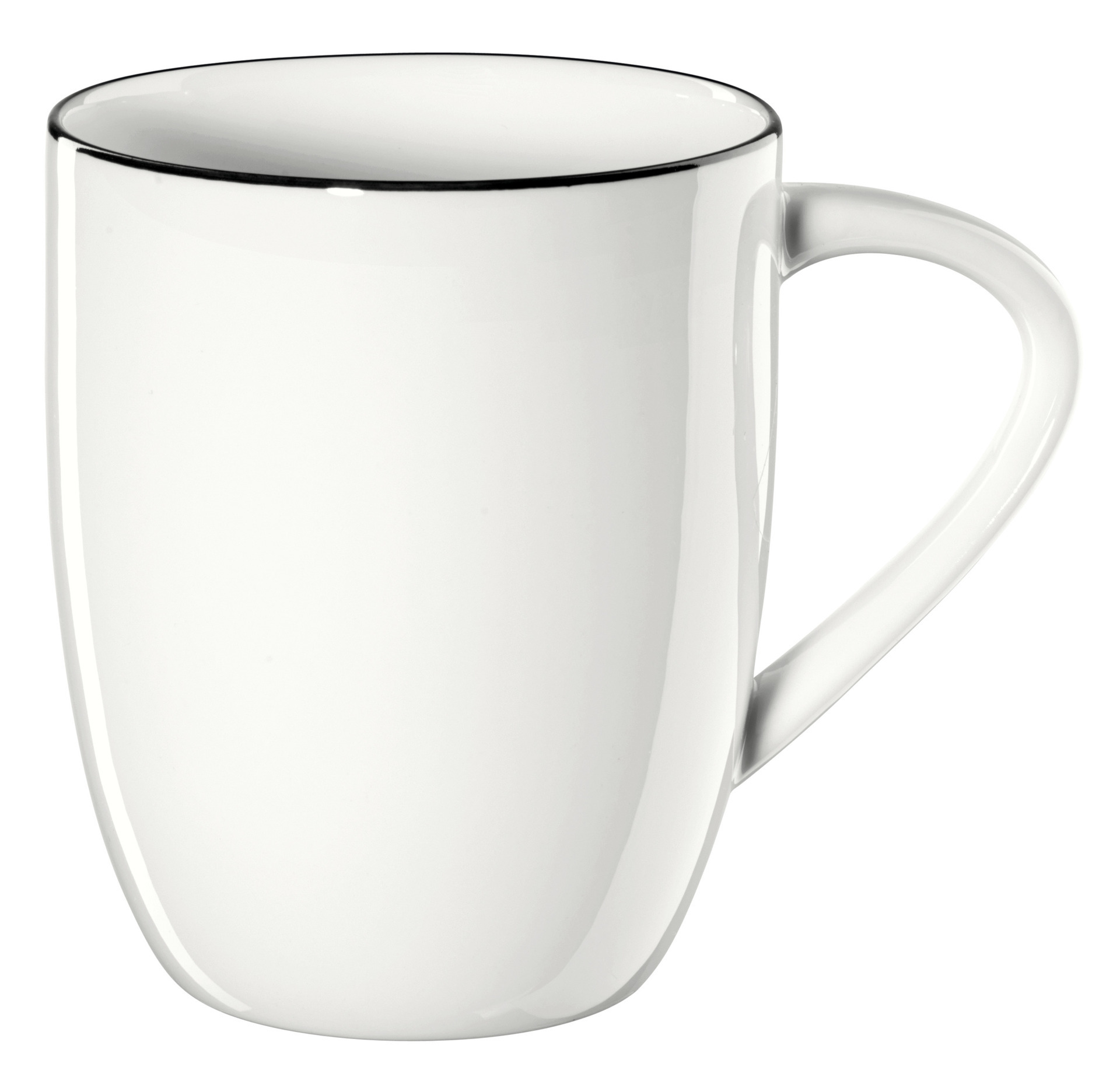 ASA ligne noire Henkelbecher, ligne noire weiß glänzend