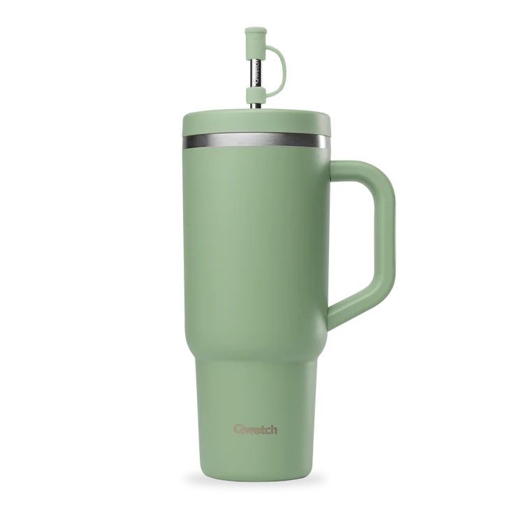 QWETCH Isolierbecher Edelstahl matt lindgrün 900ml