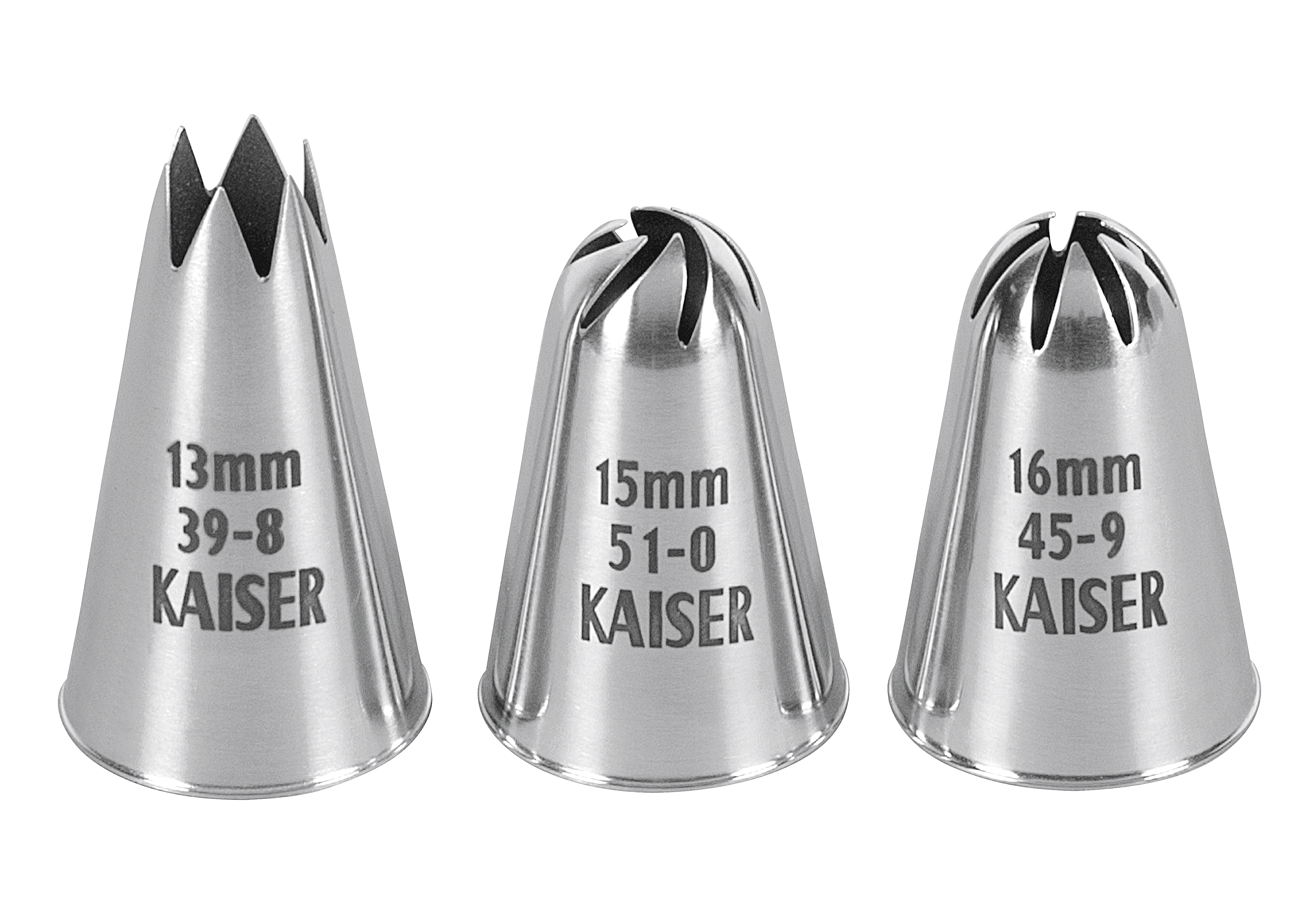 Kaiser Profi-Tüllensortiment Patisserie Edelstahl 3teilig