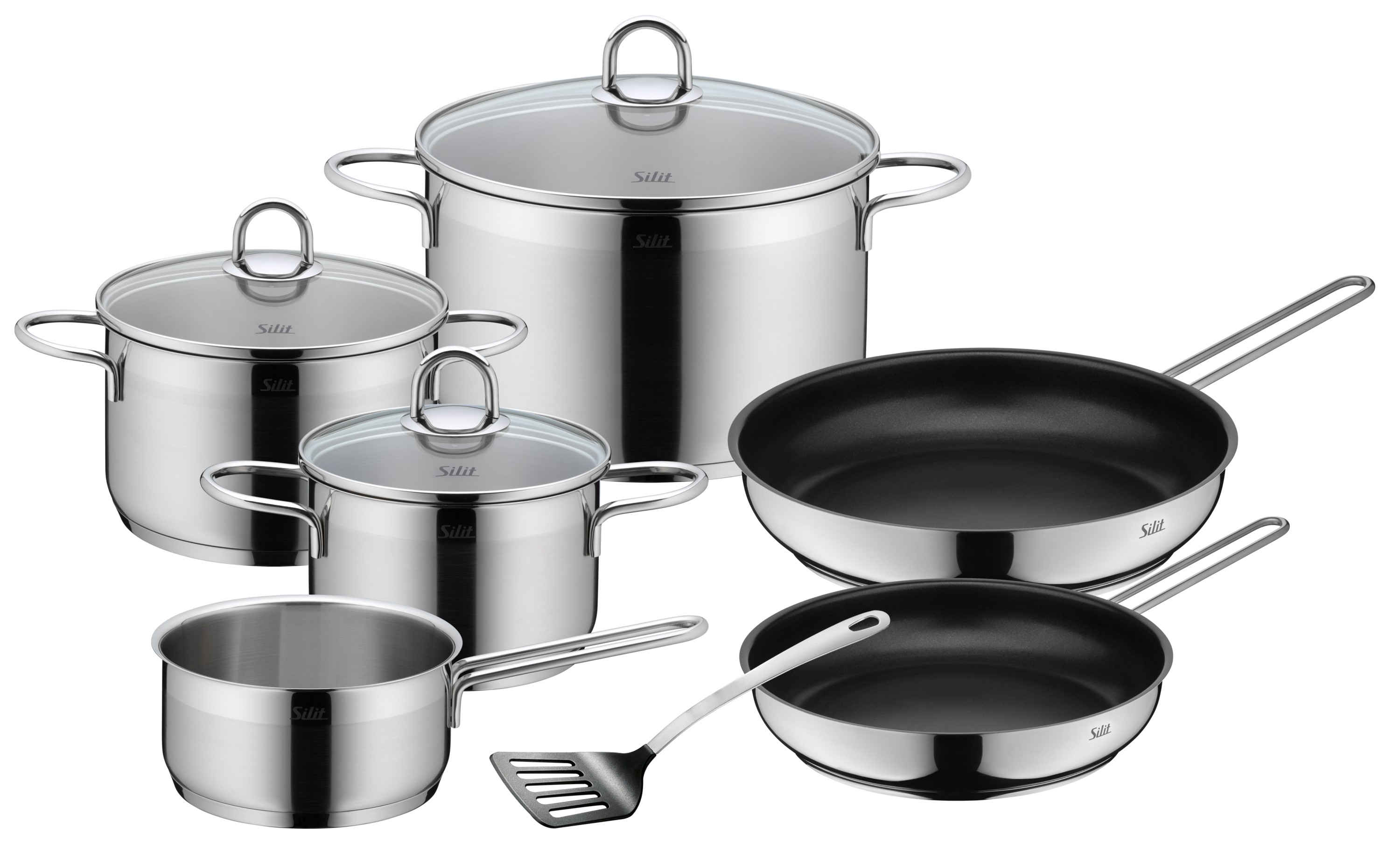 Silit Diamant Kochgeschirr-Set, 7-teilig edelstahl
