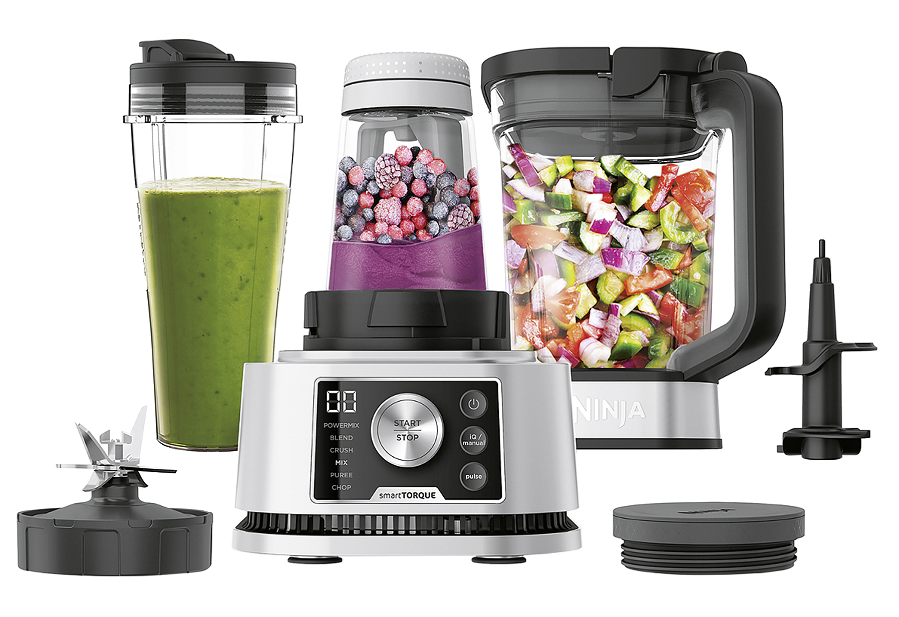 NINJA Standmixer Foodi 3in1 mit Auto-iQ - CB350EU Silber