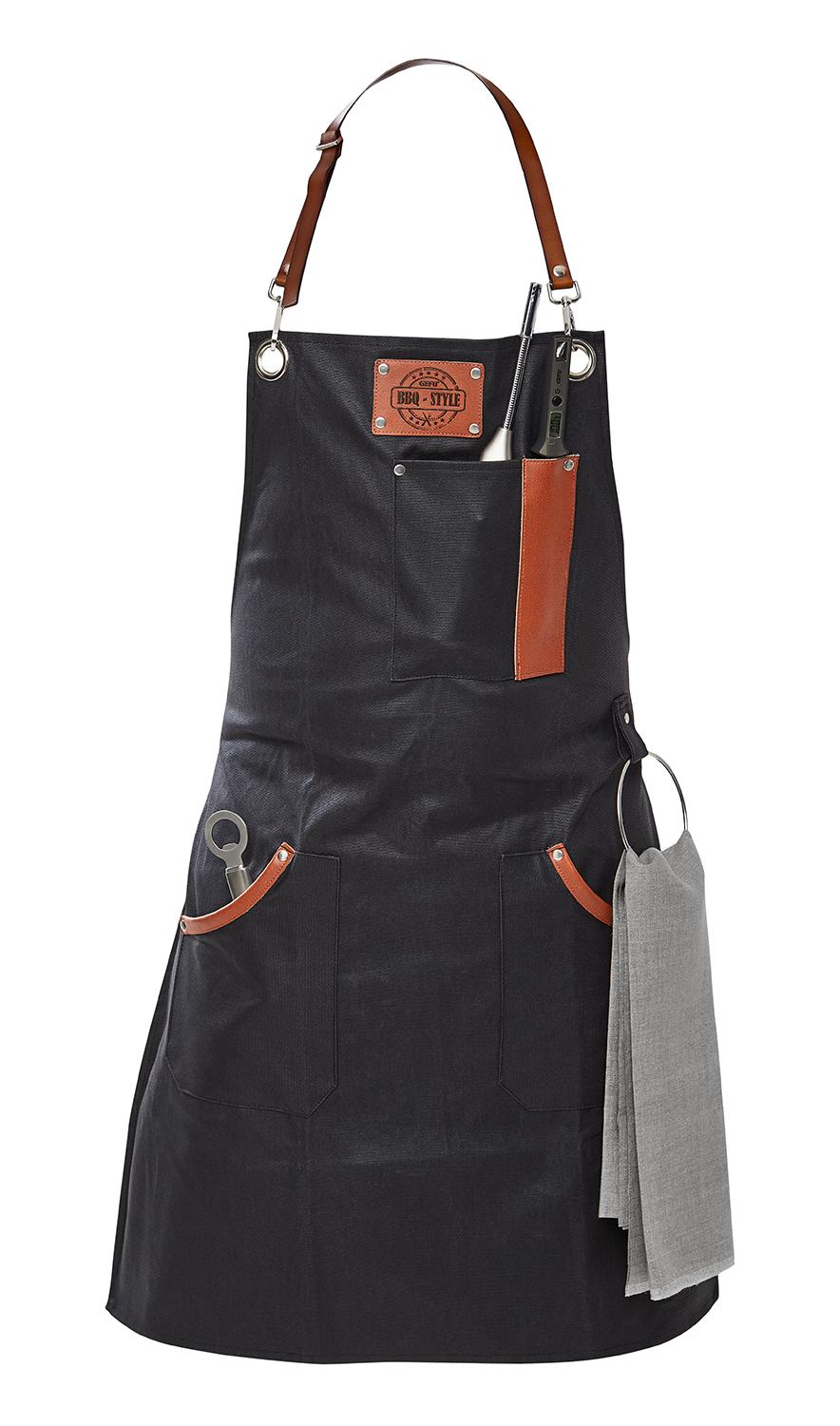 GEFU Baumwoll Grillschürze gewachst 90x65cm