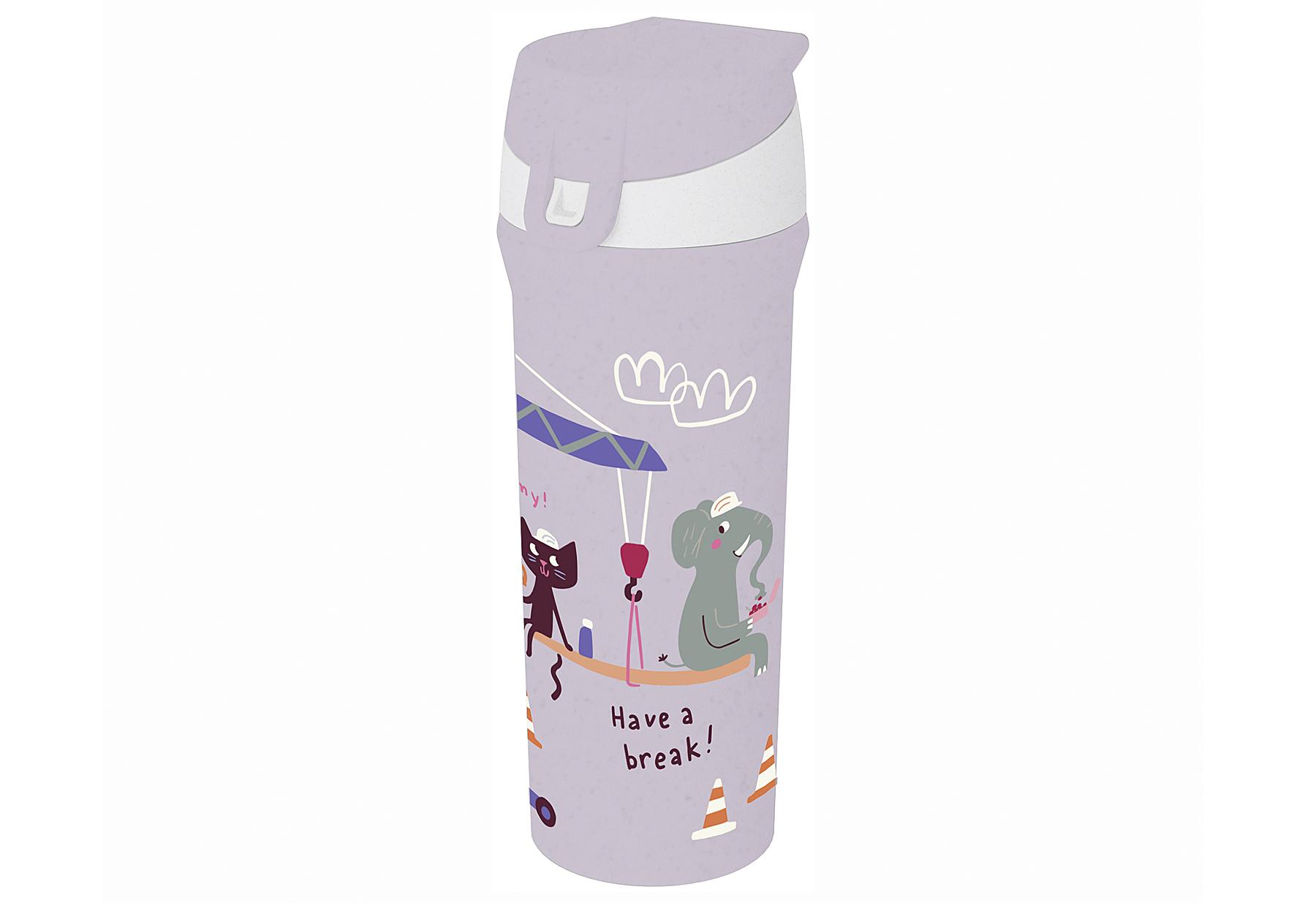 KOZIOL Trinkflasche 500ml, STAN 0,5 TRUCKS organic purple grey