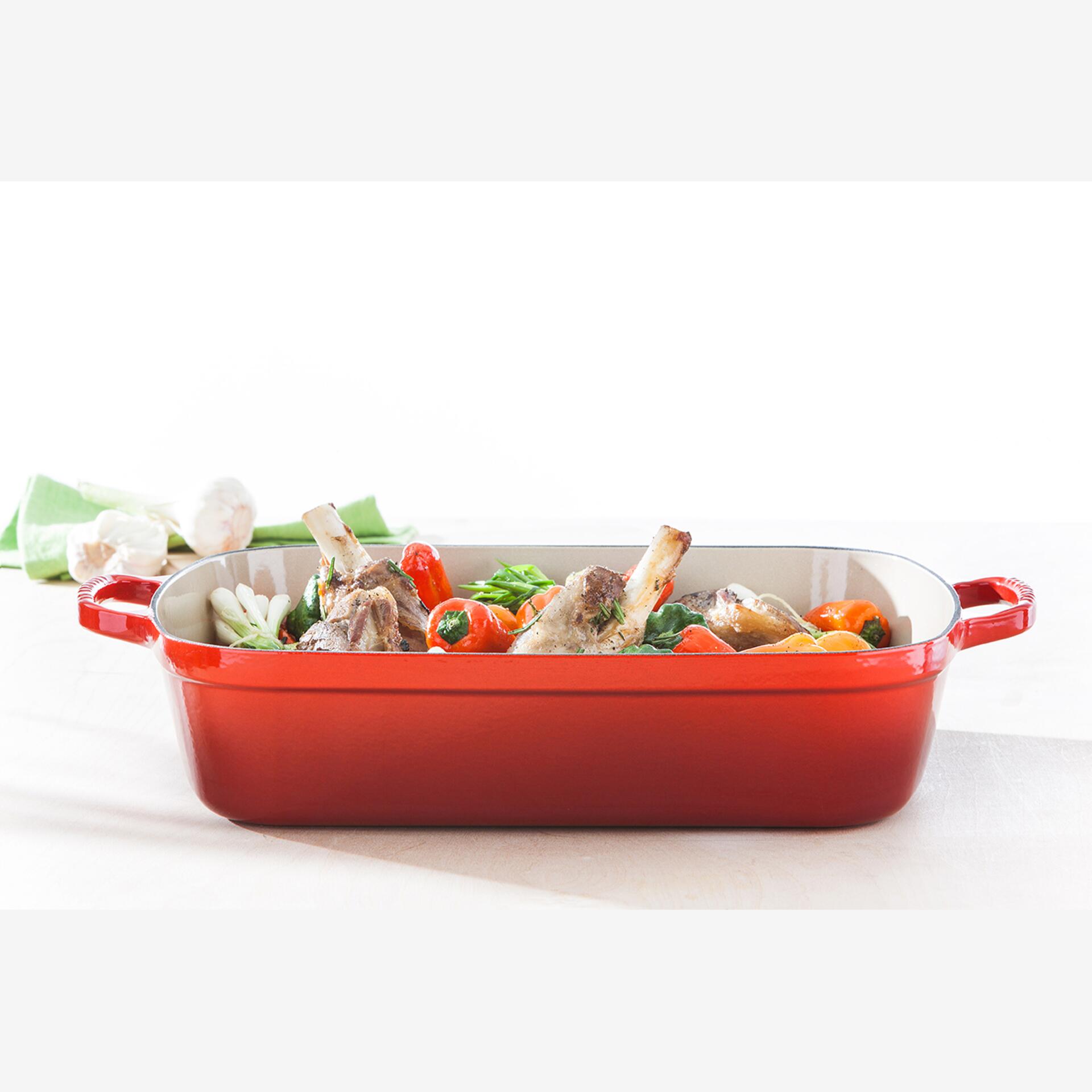 Le Creuset Bratreine 40 cm Ofenrot