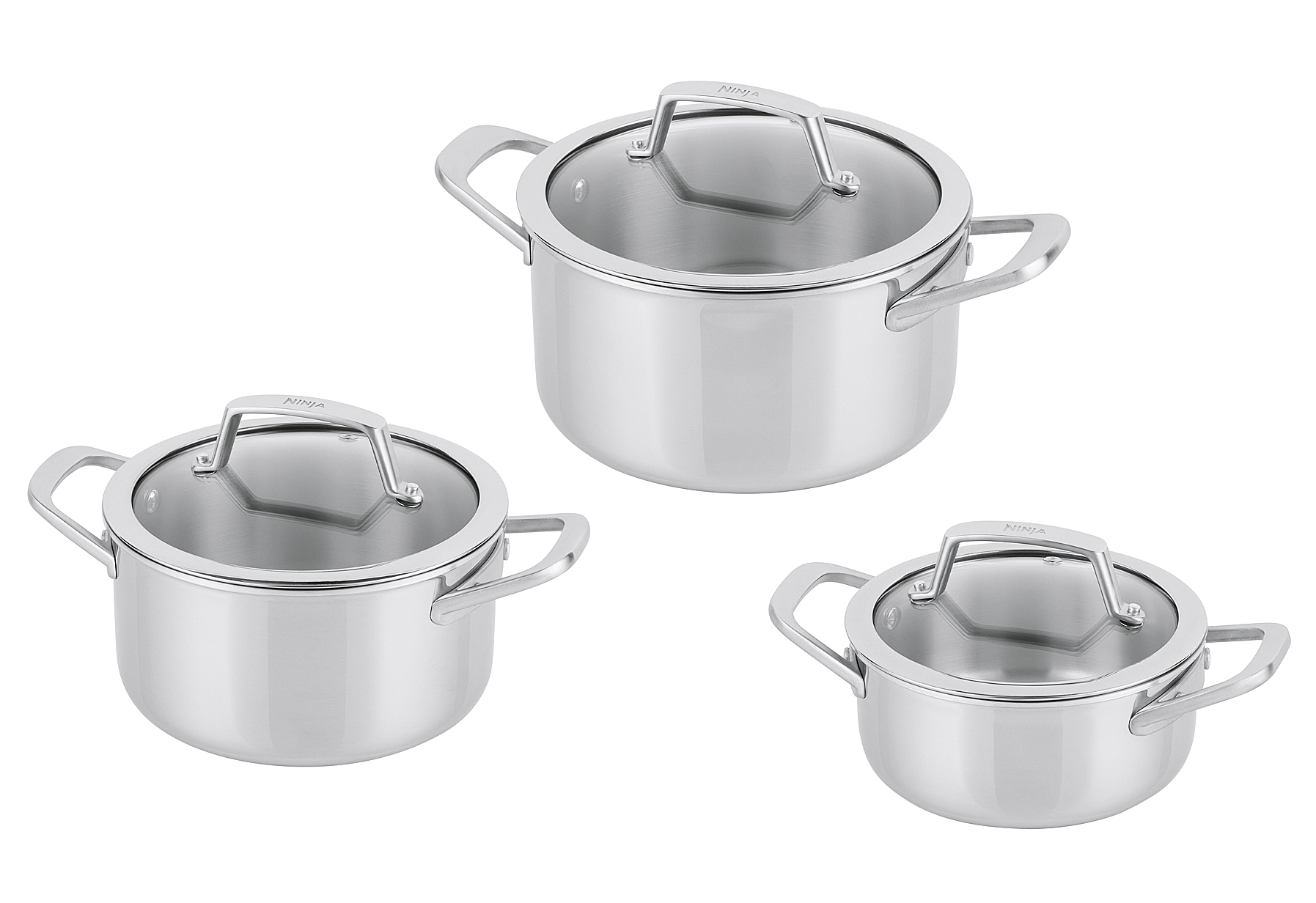 NINJA Topfset ' EverClad' 3-teilig Edelstahl