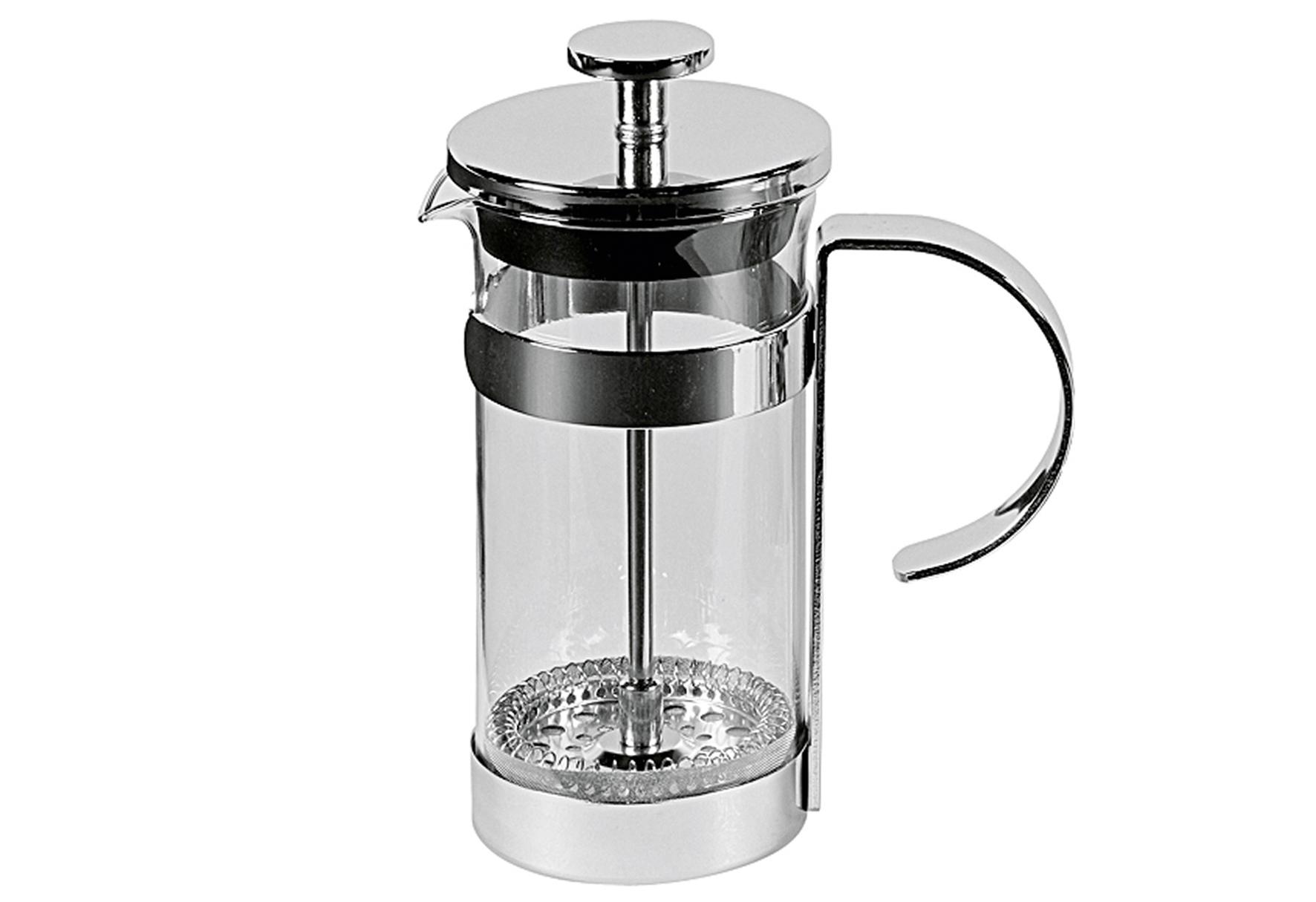 My Basics Kaffeebereiter 3 Tassen Glas/verchromt 350 ml Ø 6.7 cm silberfarben