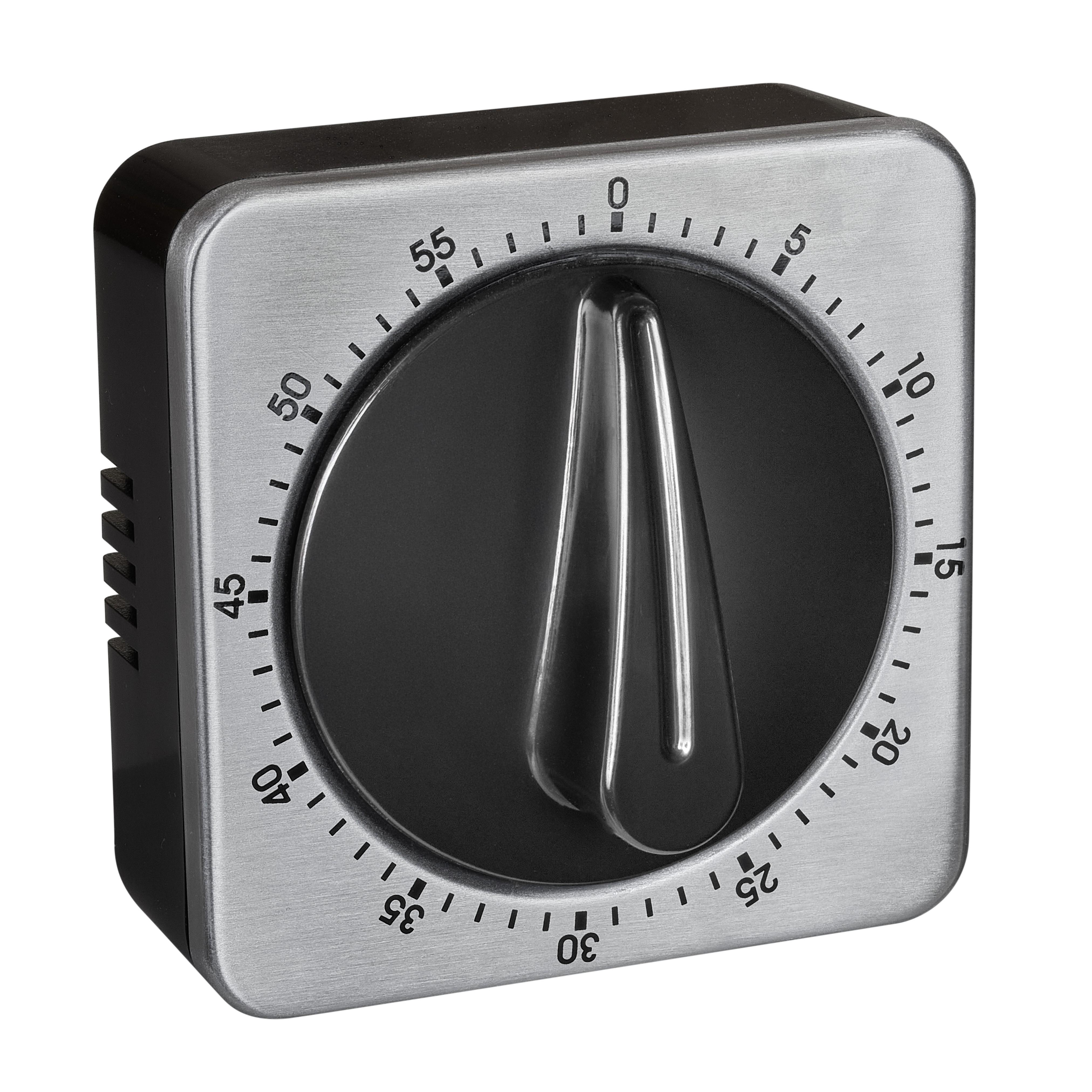 TFA-DOSTMANN Küchen-Timer mit Edelstahlfront schwarz