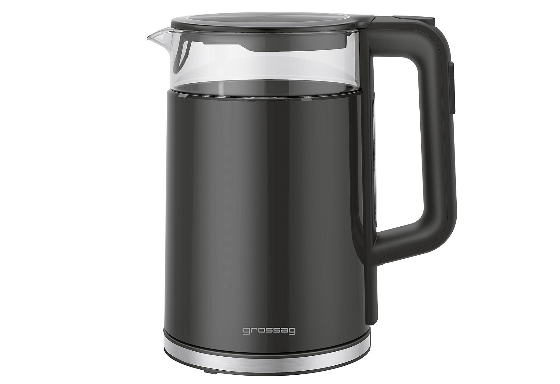 GROSSAG Elektronischer Wasserkocher WK 24.07 Schwarz