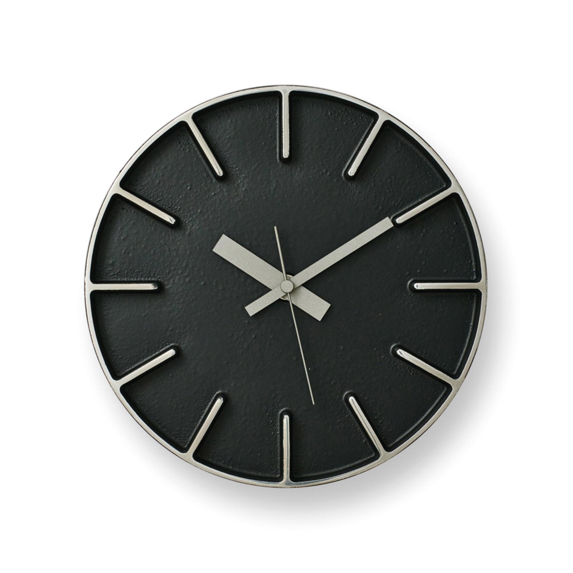 Lemnos Edge Clock Designuhr Klein Schwarz Lemnos Edge Clock Designuhr Klein Schwarz