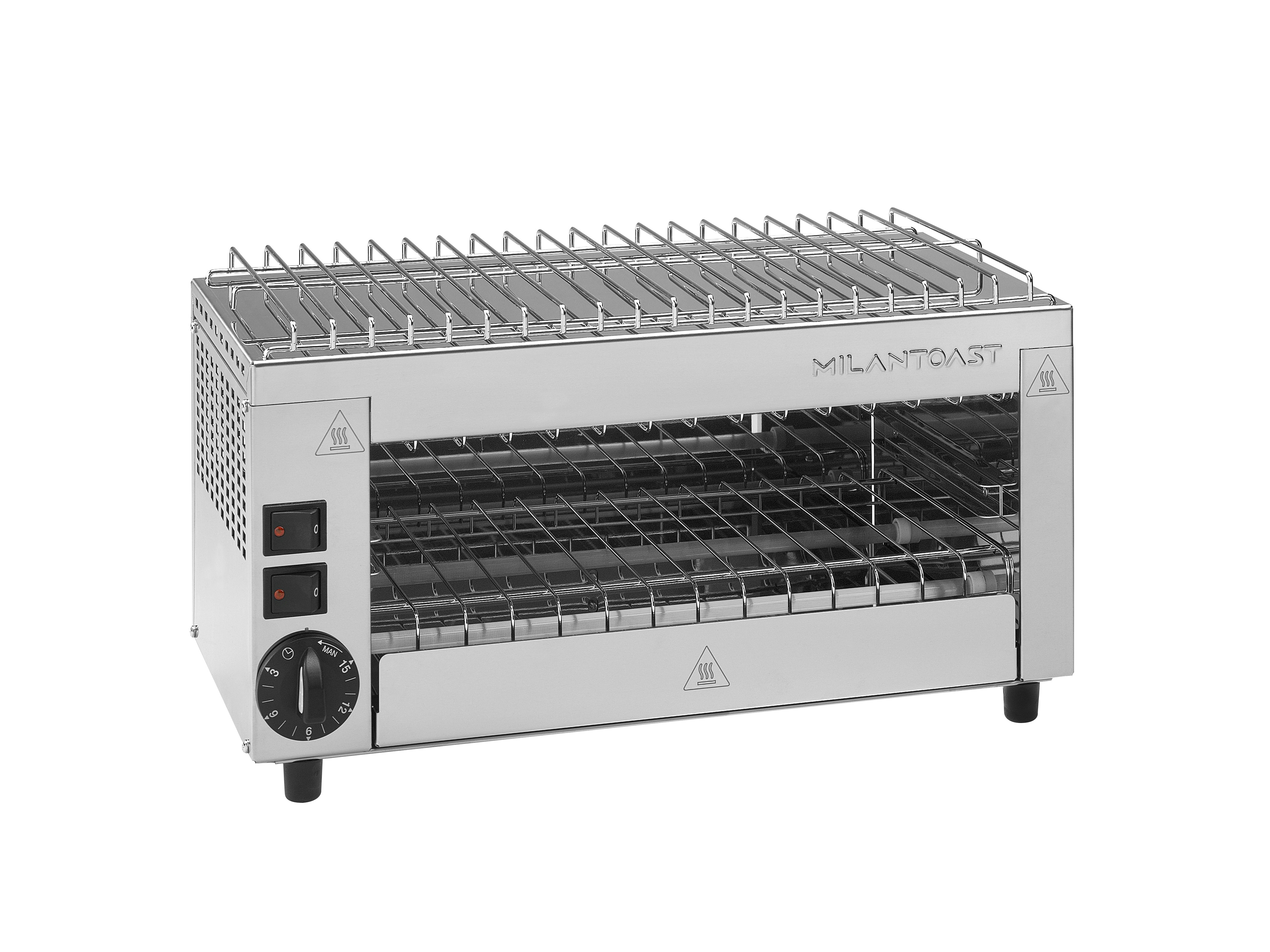 Milantoast Grill-Toaster mit Quarzstrahl 3 Zangen