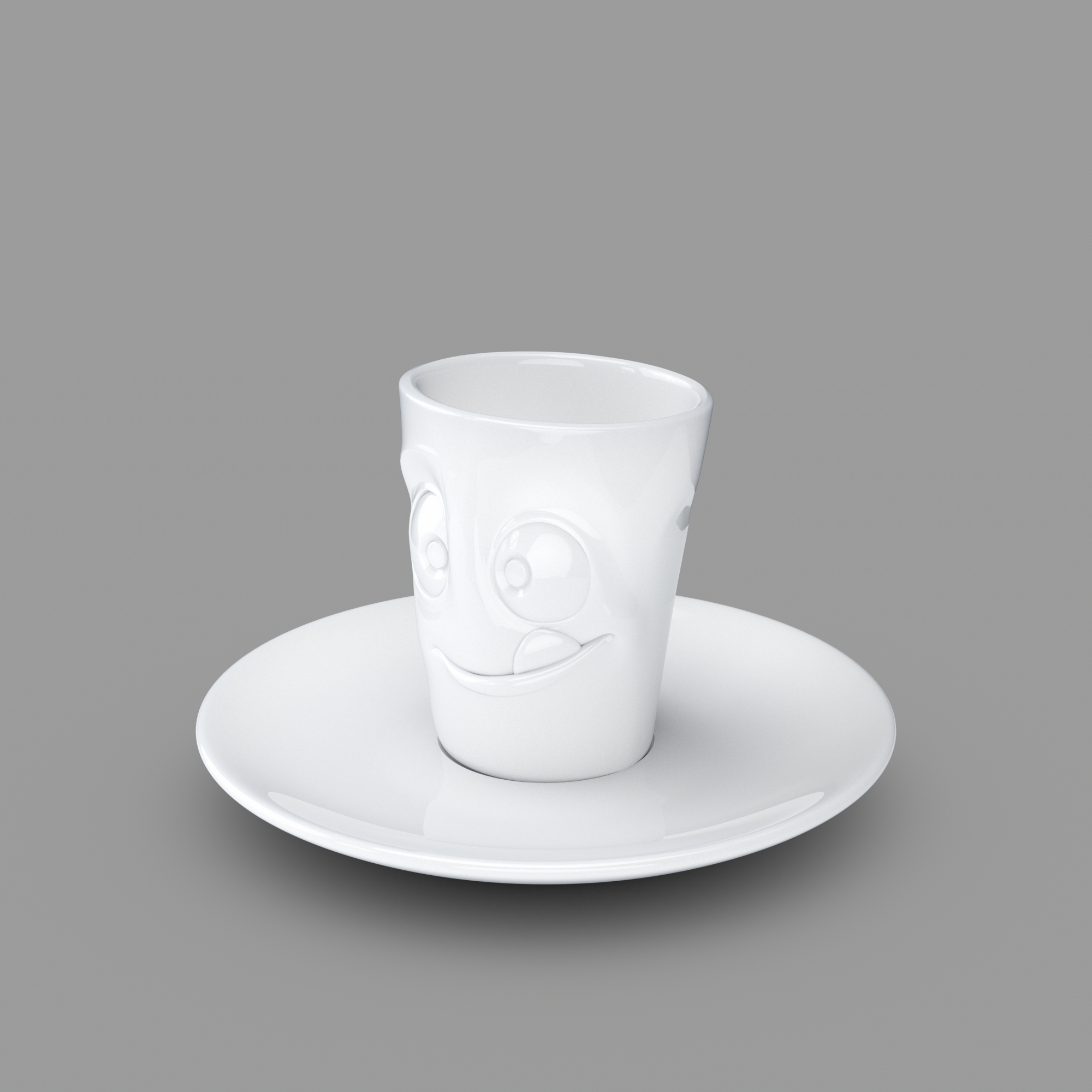 Tassen Espresso Mug mit Henkel - lecker weiß