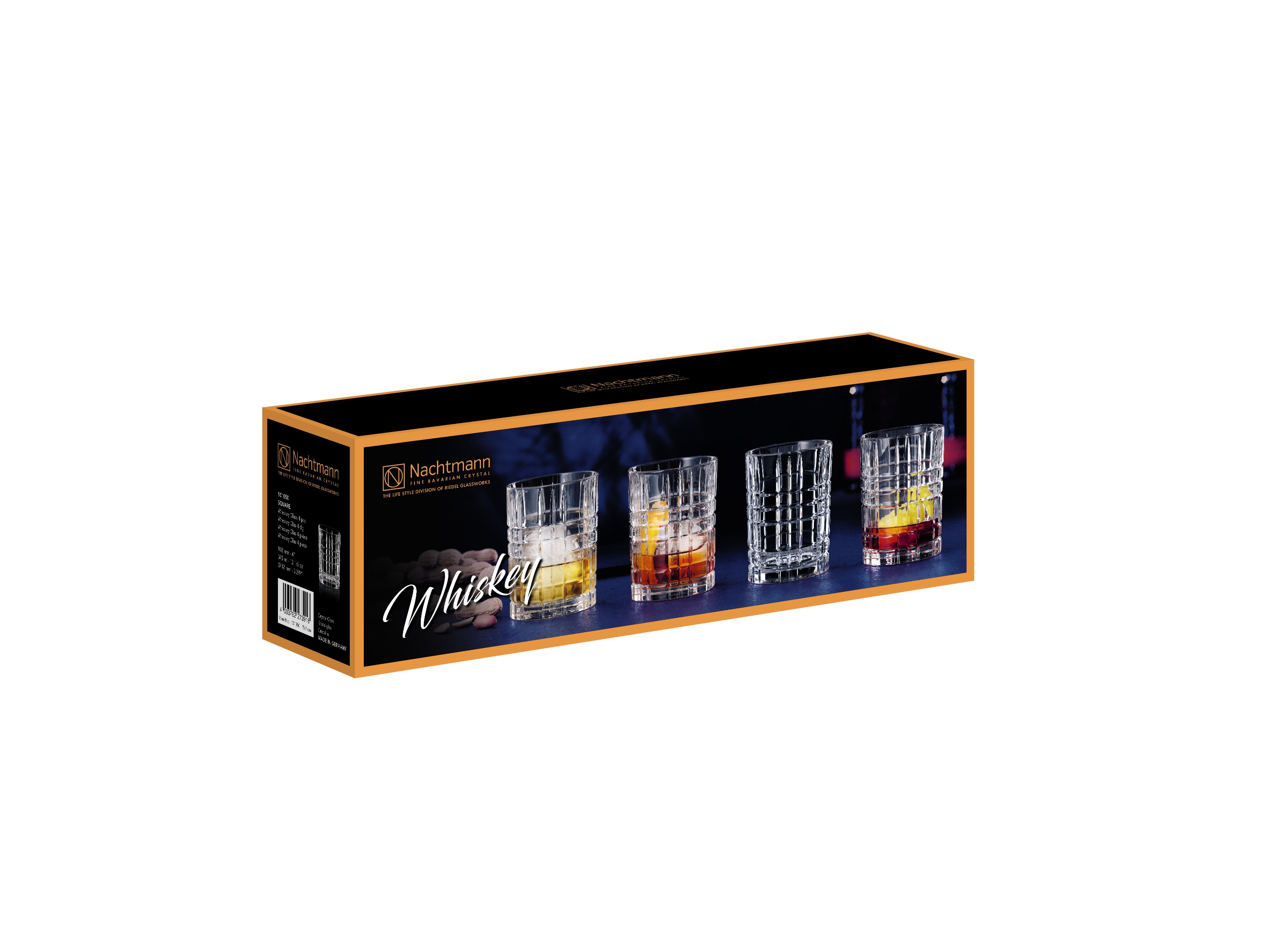 NACHTMANN Cocktailglas Square Whiskey 345ml 4er Set