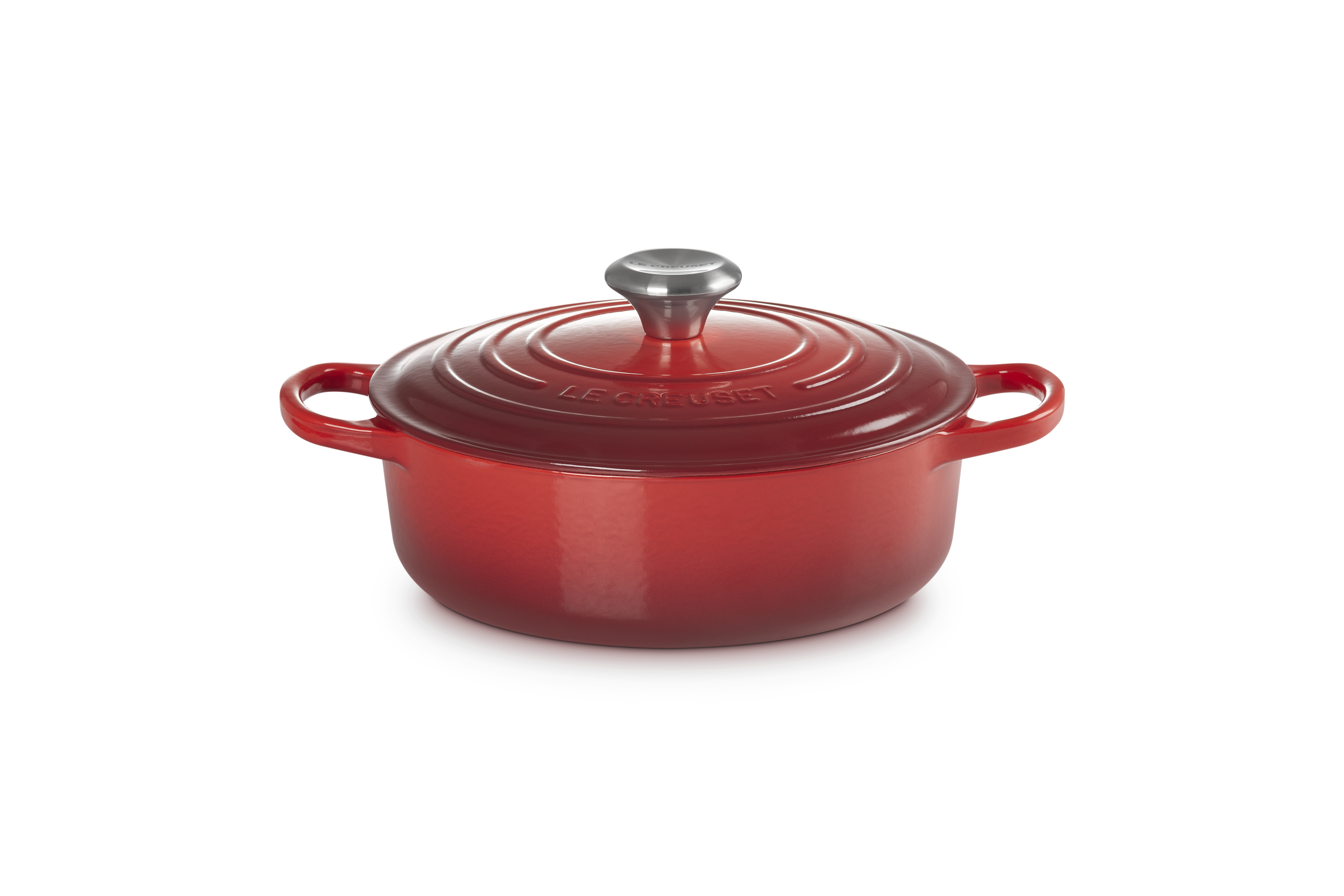 Le Creuset Gourmet-Bräter Signature 24 cm Rund Kirschrot