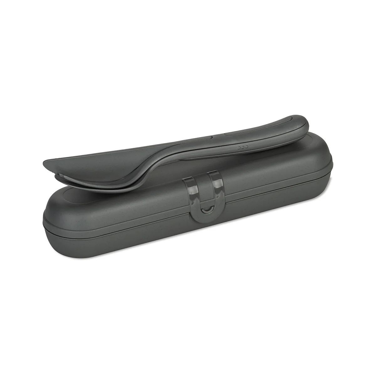 KOZIOL Besteckset "Klikk Ready" 3-teilig nature ash grey