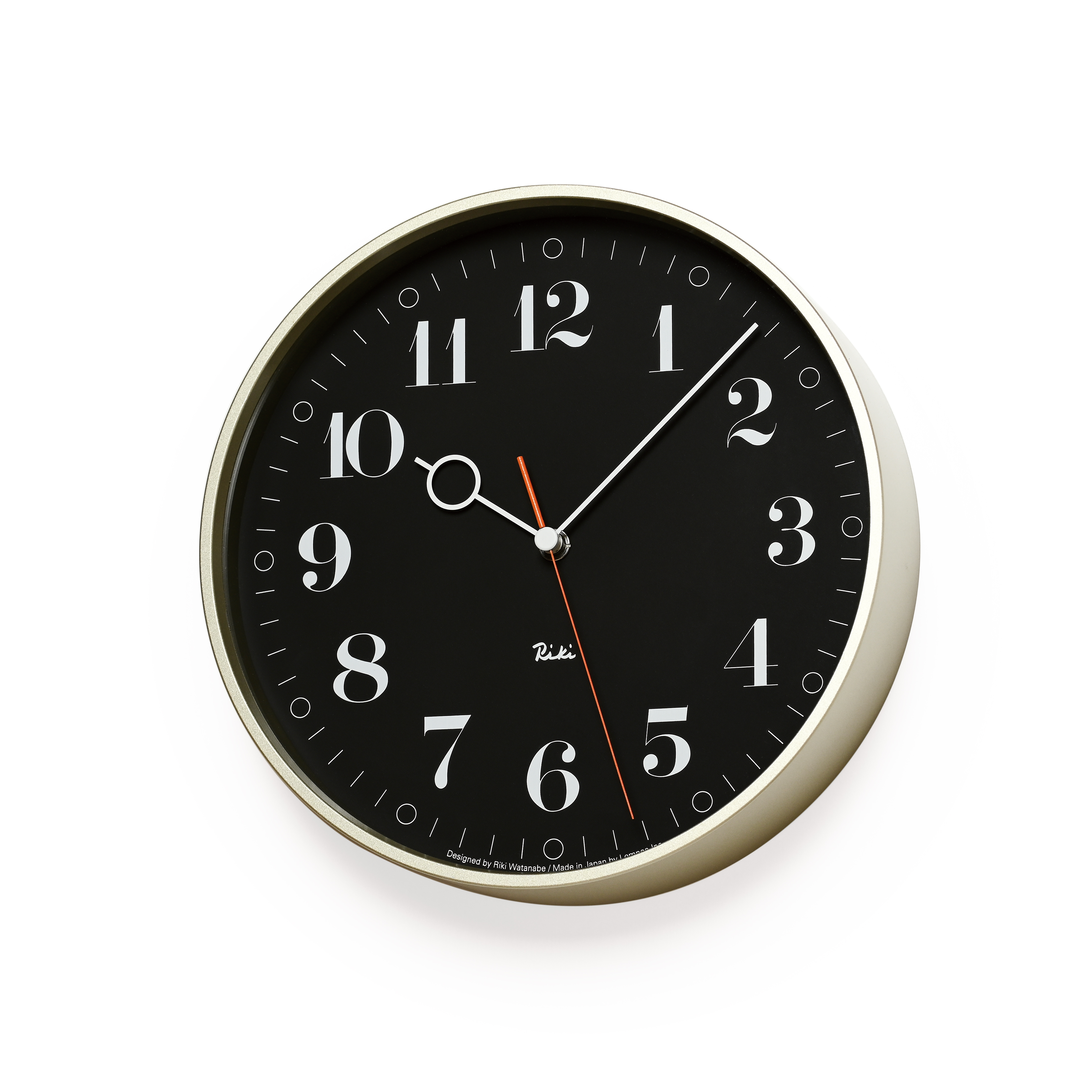 Lemnos Wanduhr RIKI RING CLOCK / black