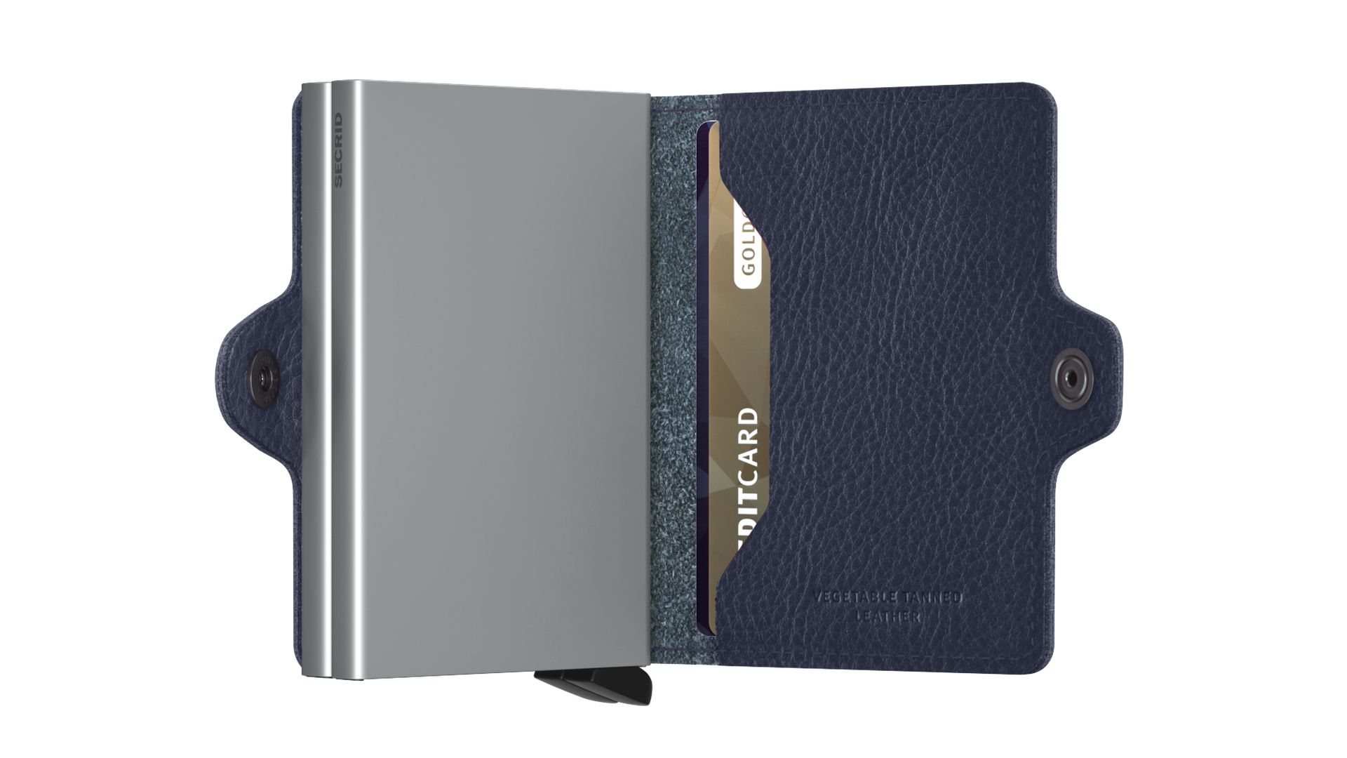 Secrid Twinwallet Vegetable Tanned Navy-Silver